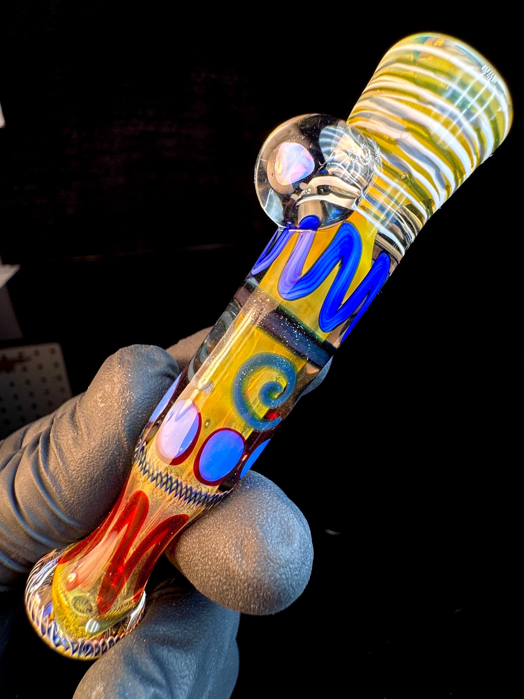 Gold fumed inside out opal bat