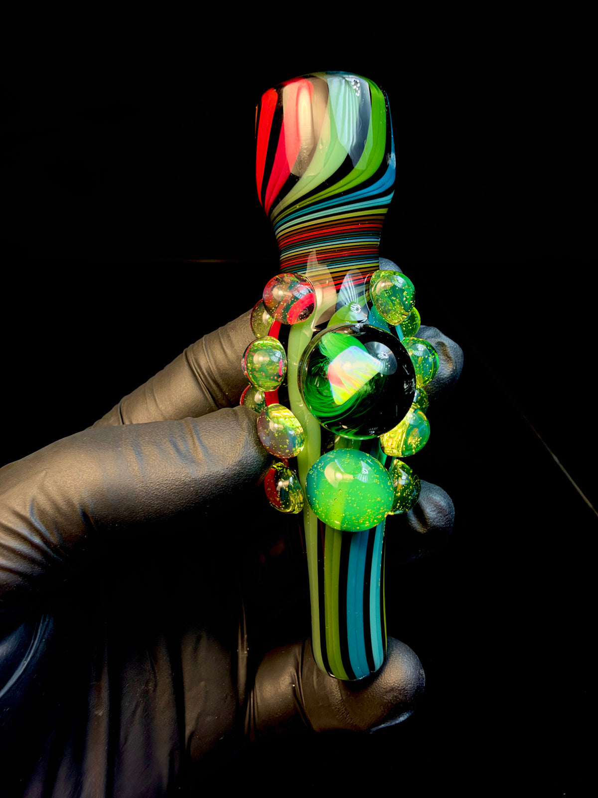 Dark rainbow x slyme opal chillum