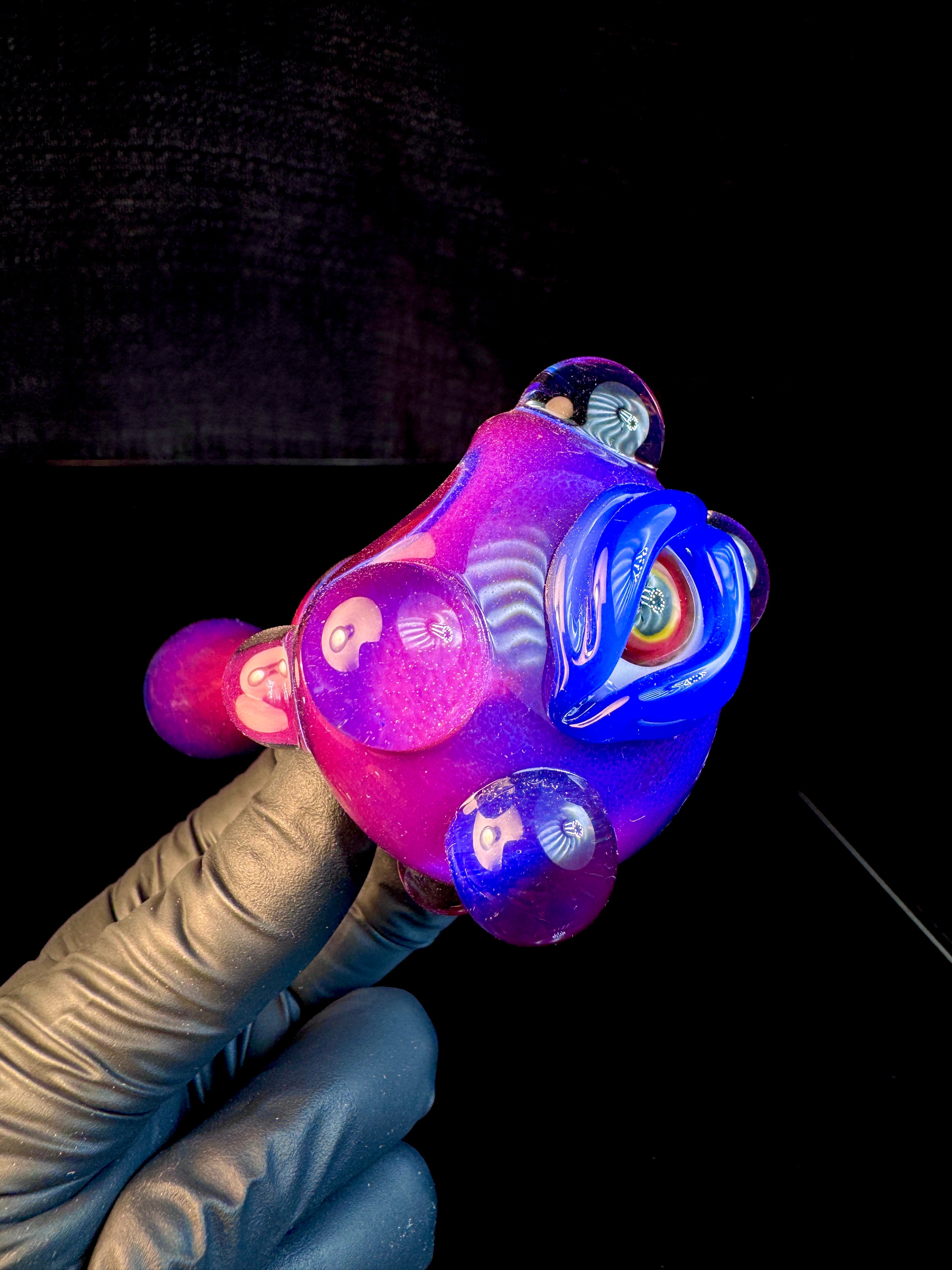 Midnight magenta x blue cheese eyeball monster