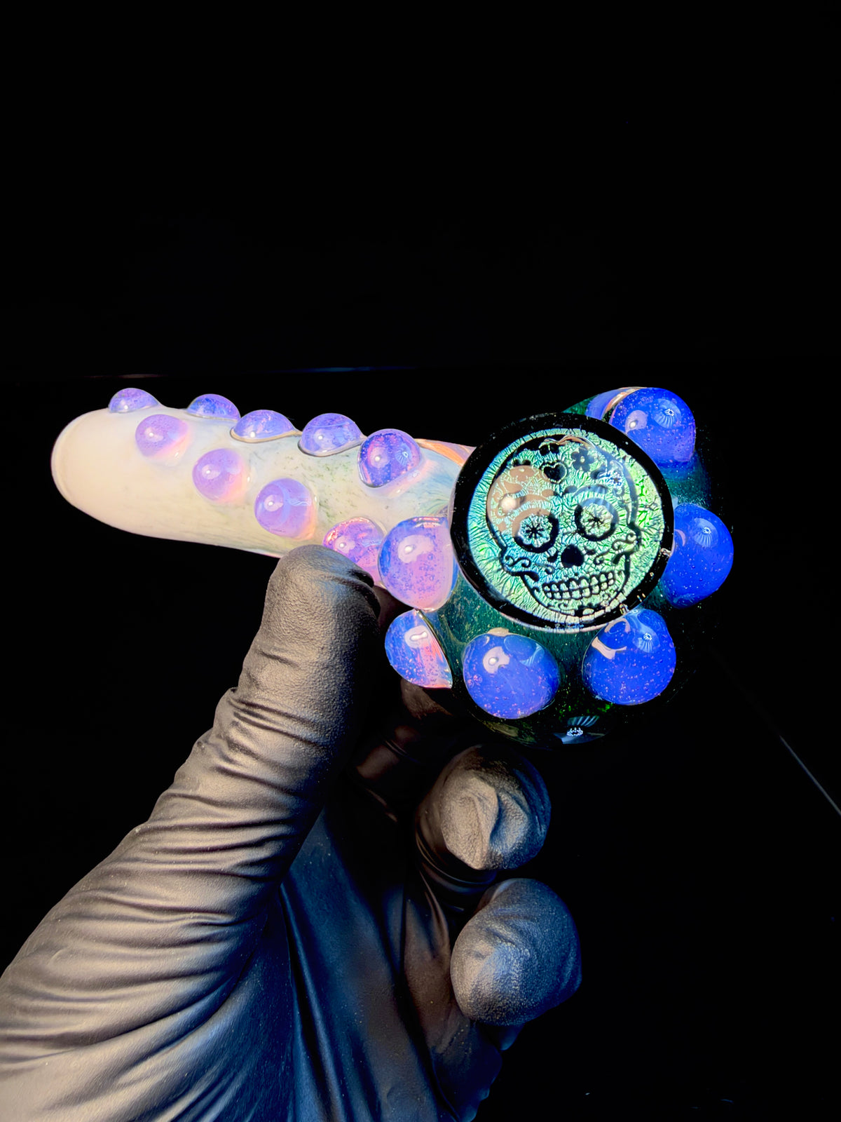 Dichroic Sugar skull spoon
