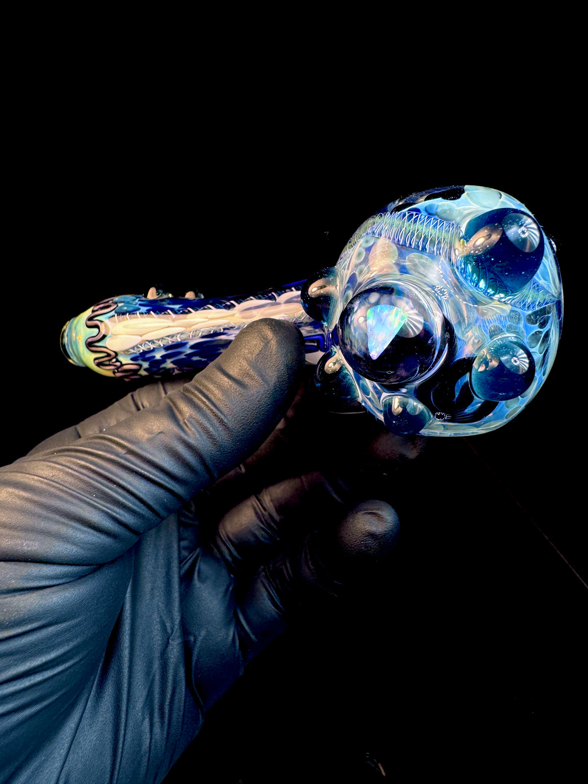 Silver fume x Blue stardust Premo Fume Cane Spoon