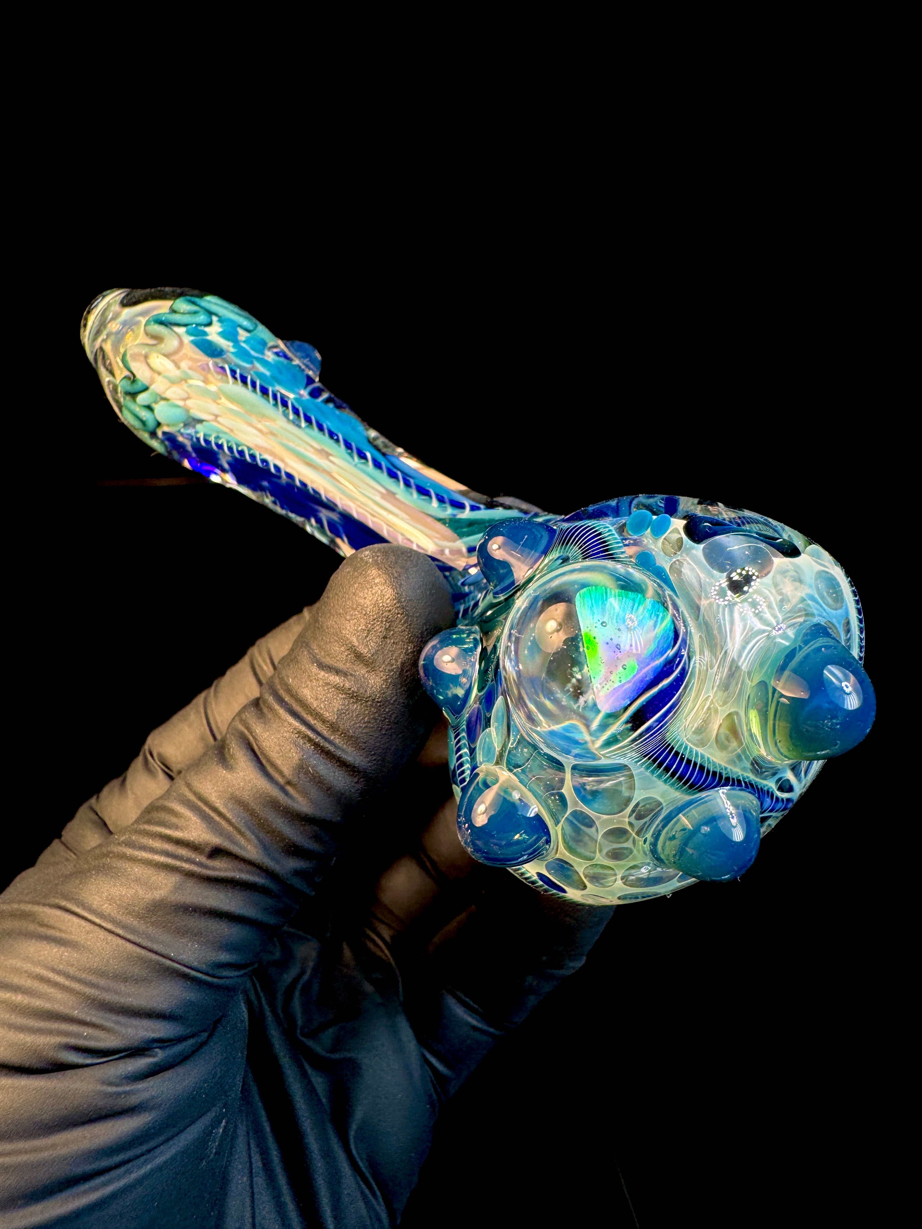 Silver fume x sea slyme Premo Fume Cane Spoon