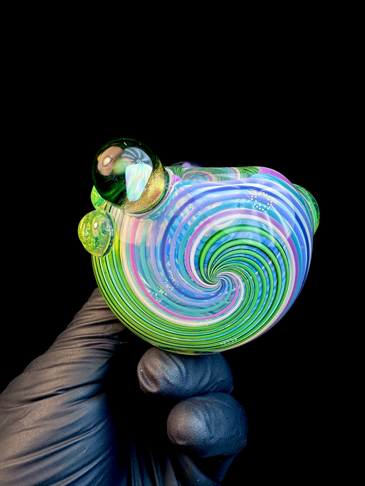 Fumed linework opal spoon