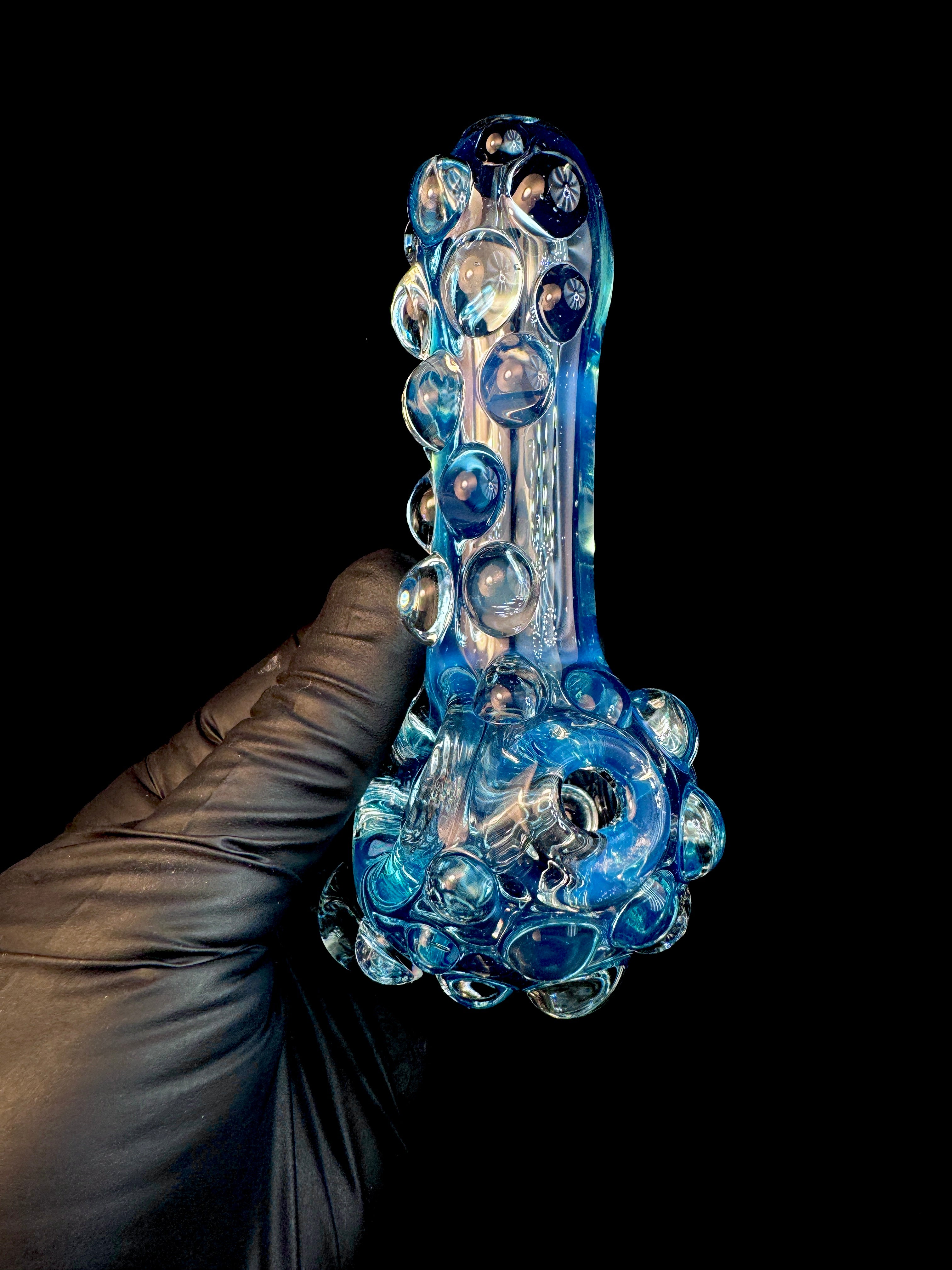 Trans blue opal pipe