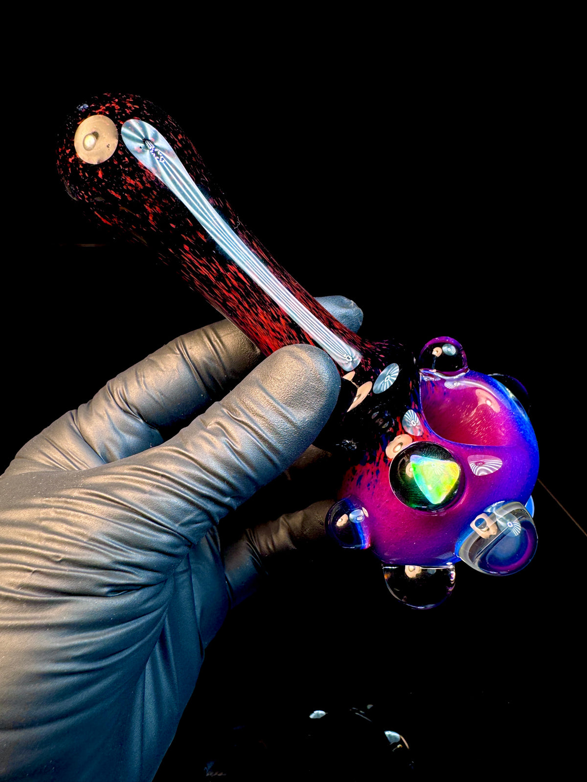 Midnight magenta x Jet black opal eyeball monster