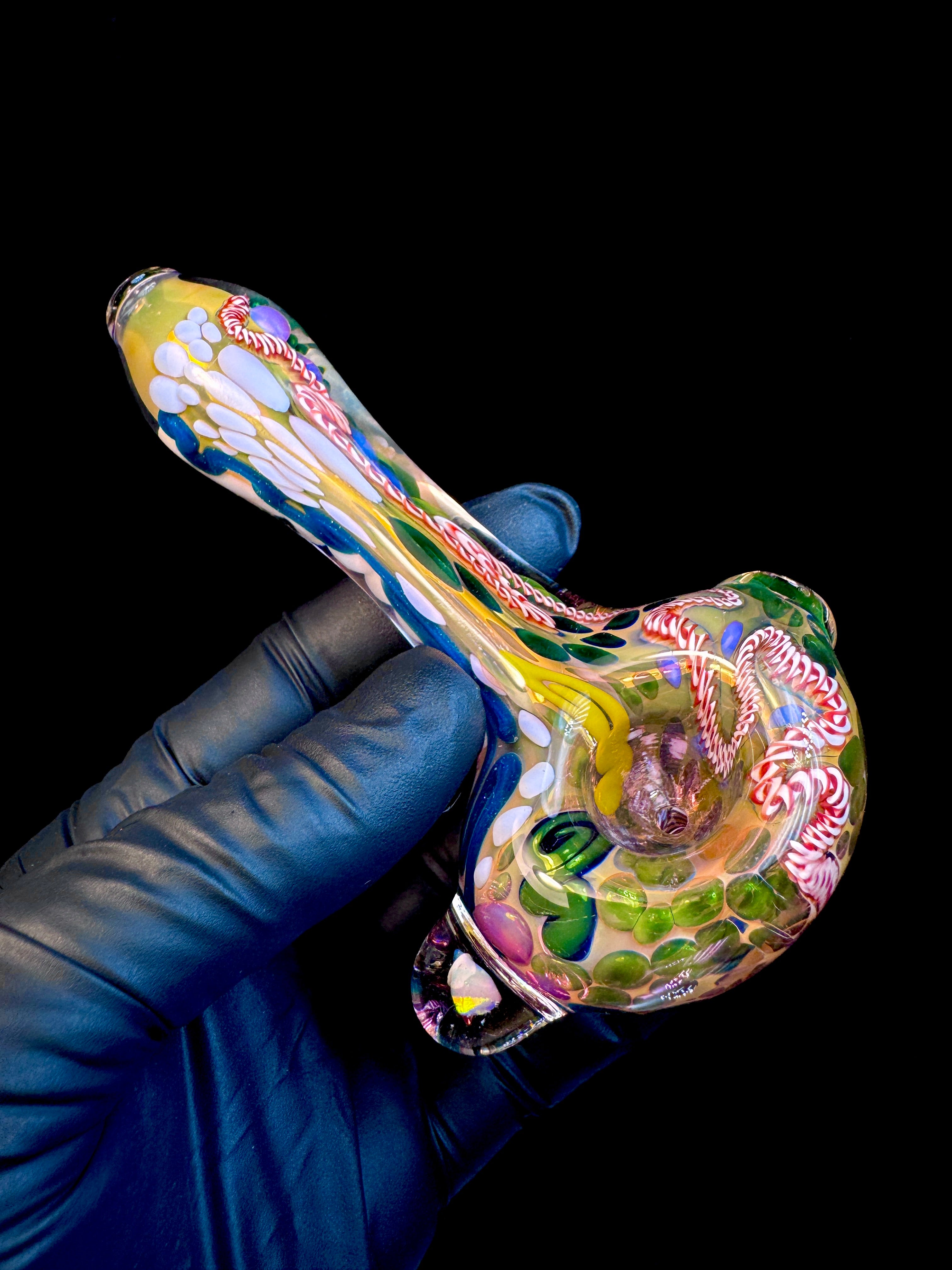 Gold Cane fumed opal spoon