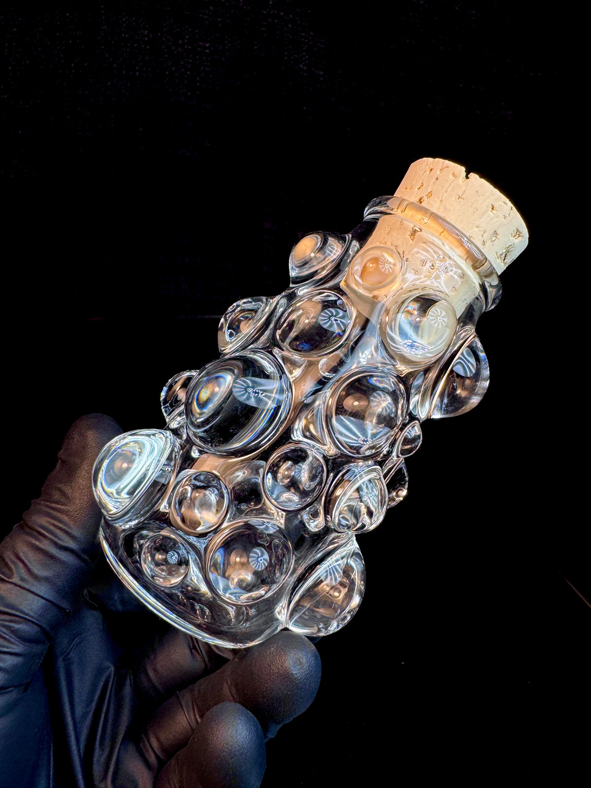 Clear flat bottom Nug Jar
