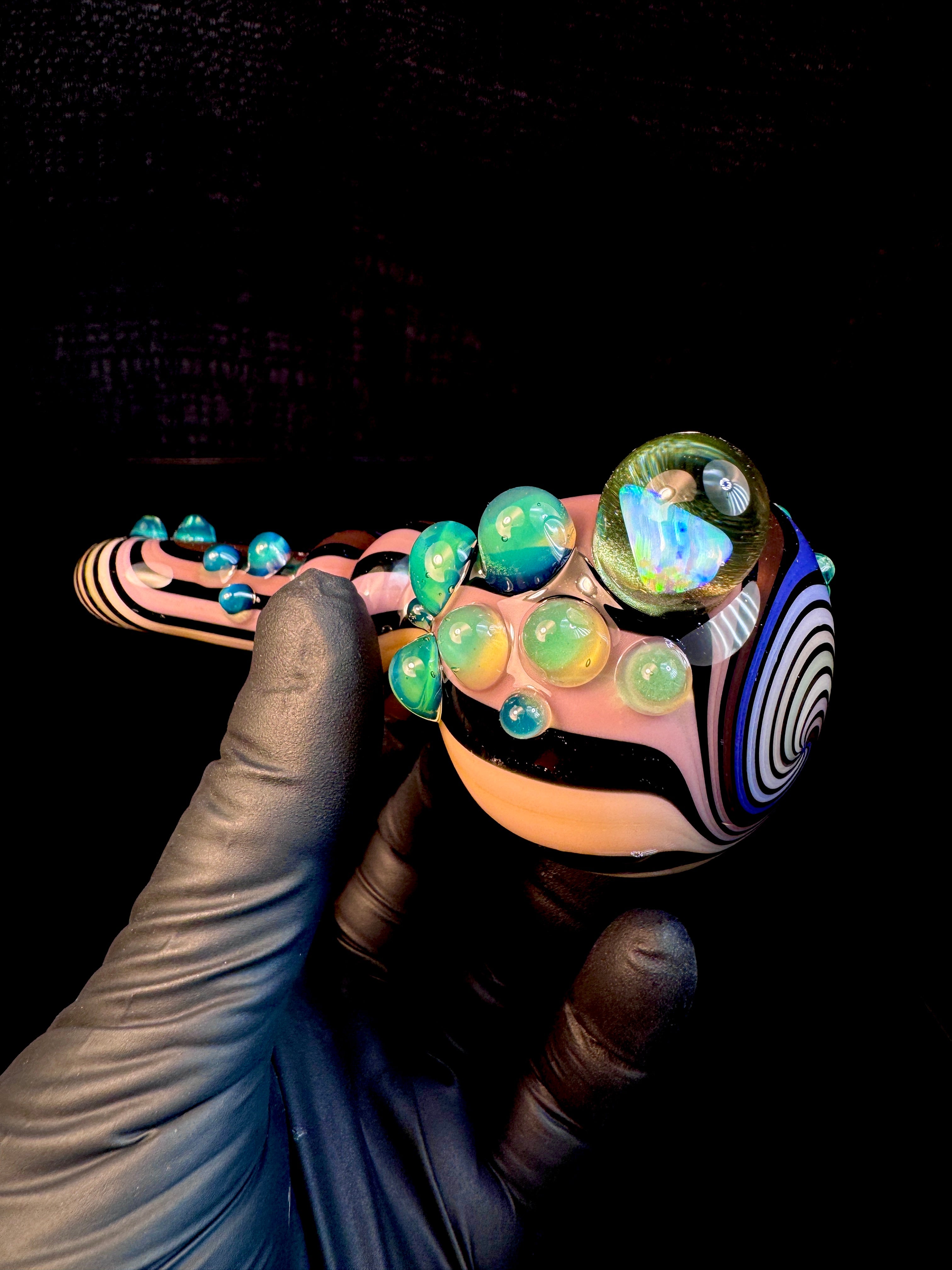 Twisted opal spoon