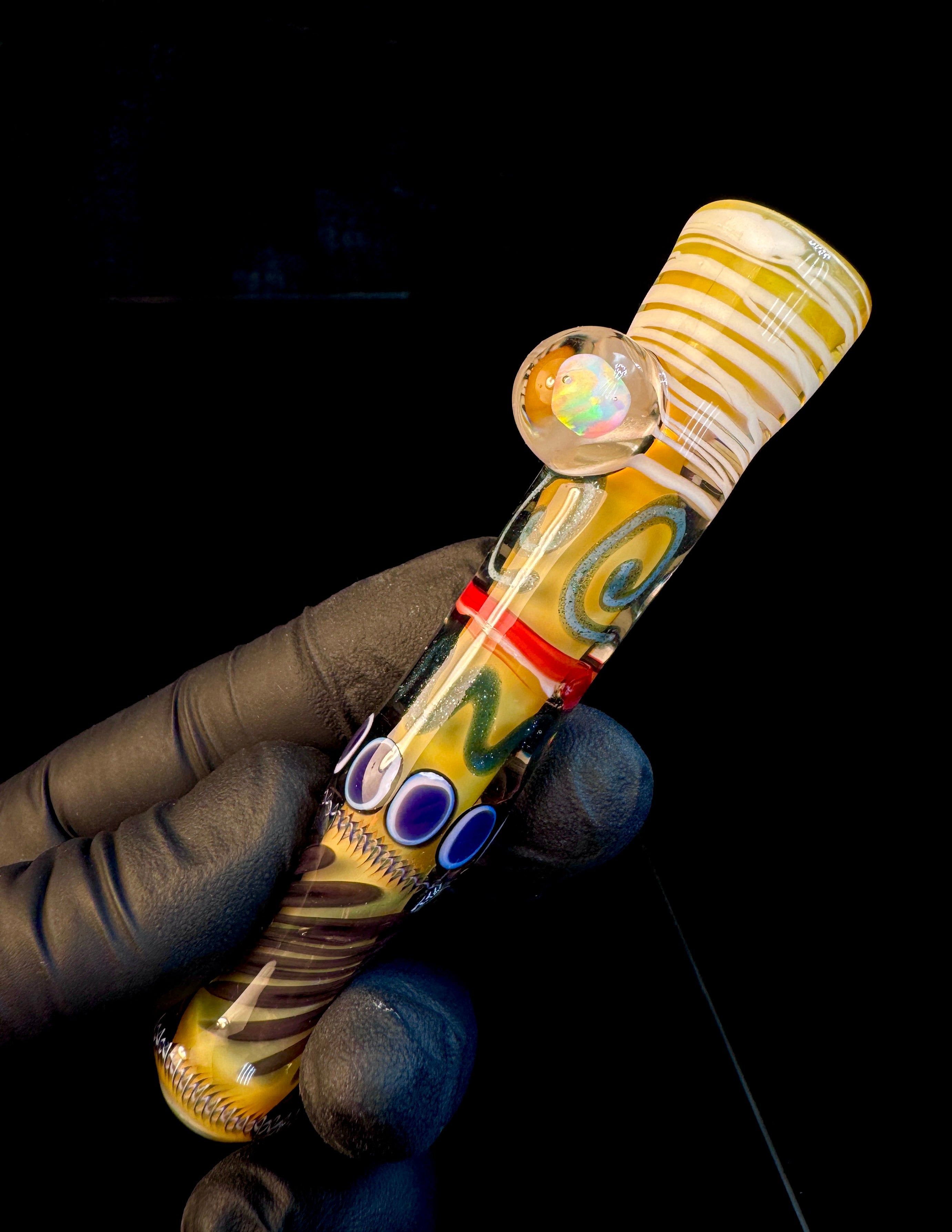 Gold fumed inside out opal bat