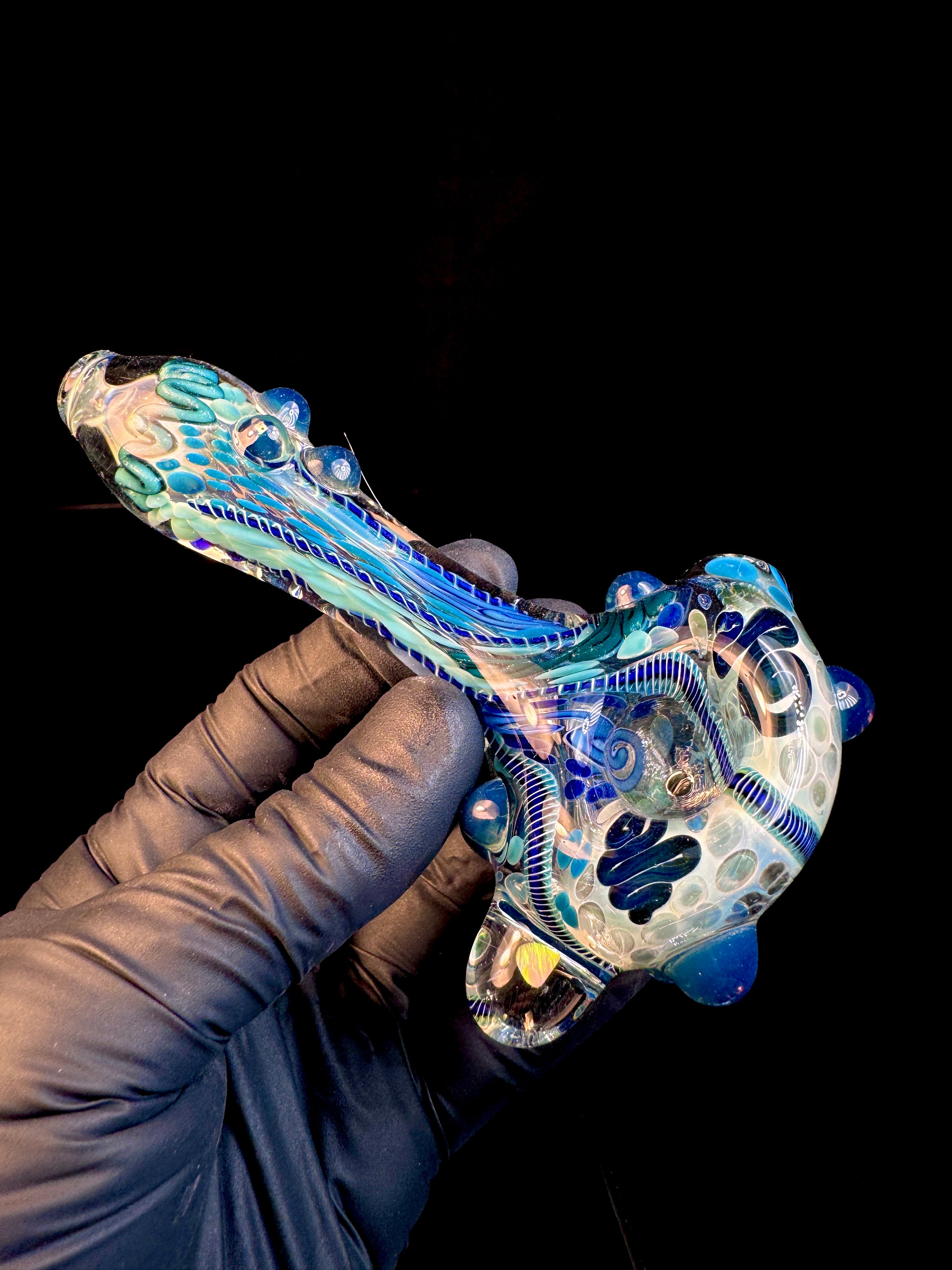 Silver fume x sea slyme Premo Fume Cane Spoon
