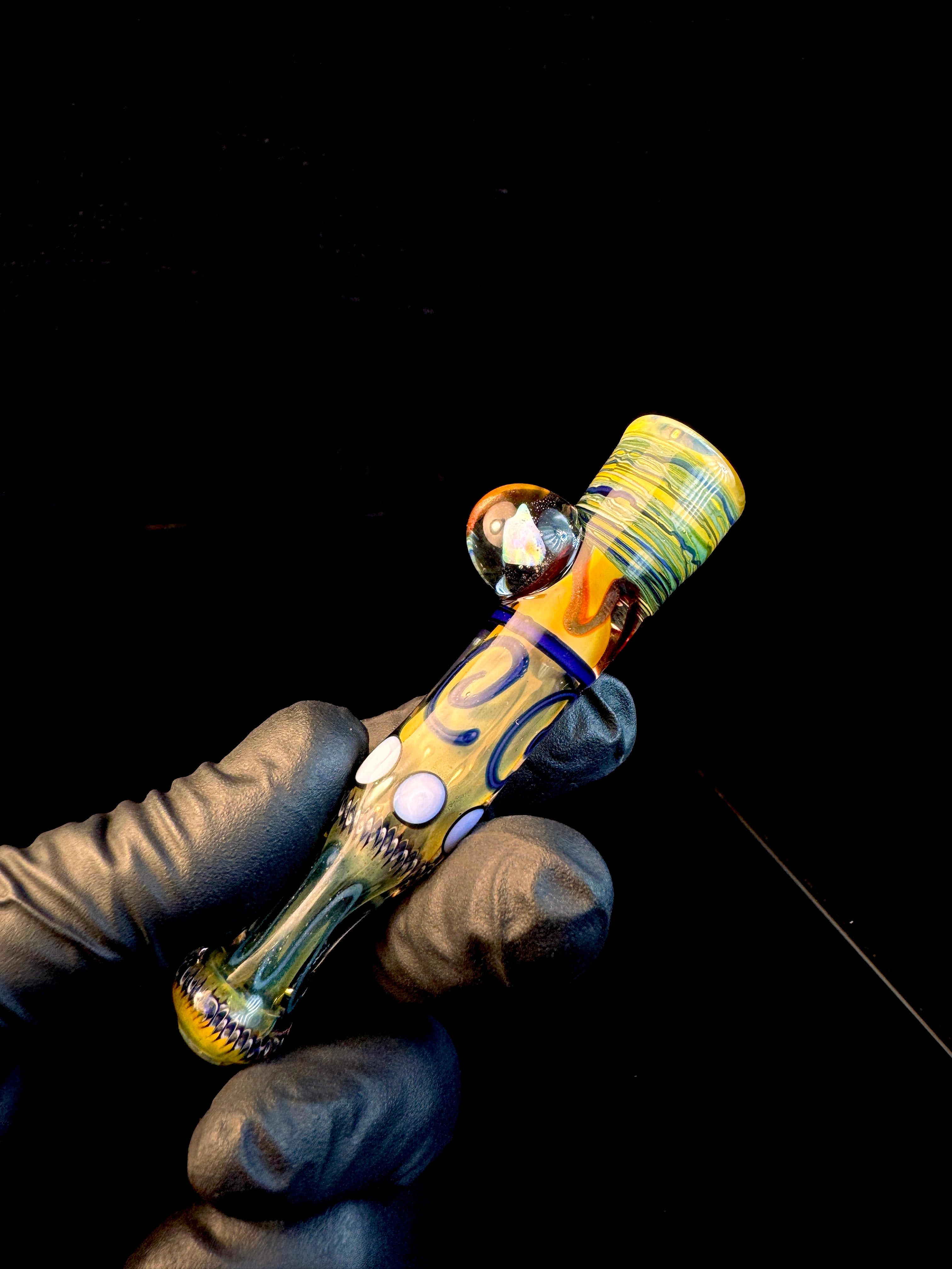 Gold fumed inside out opal bat