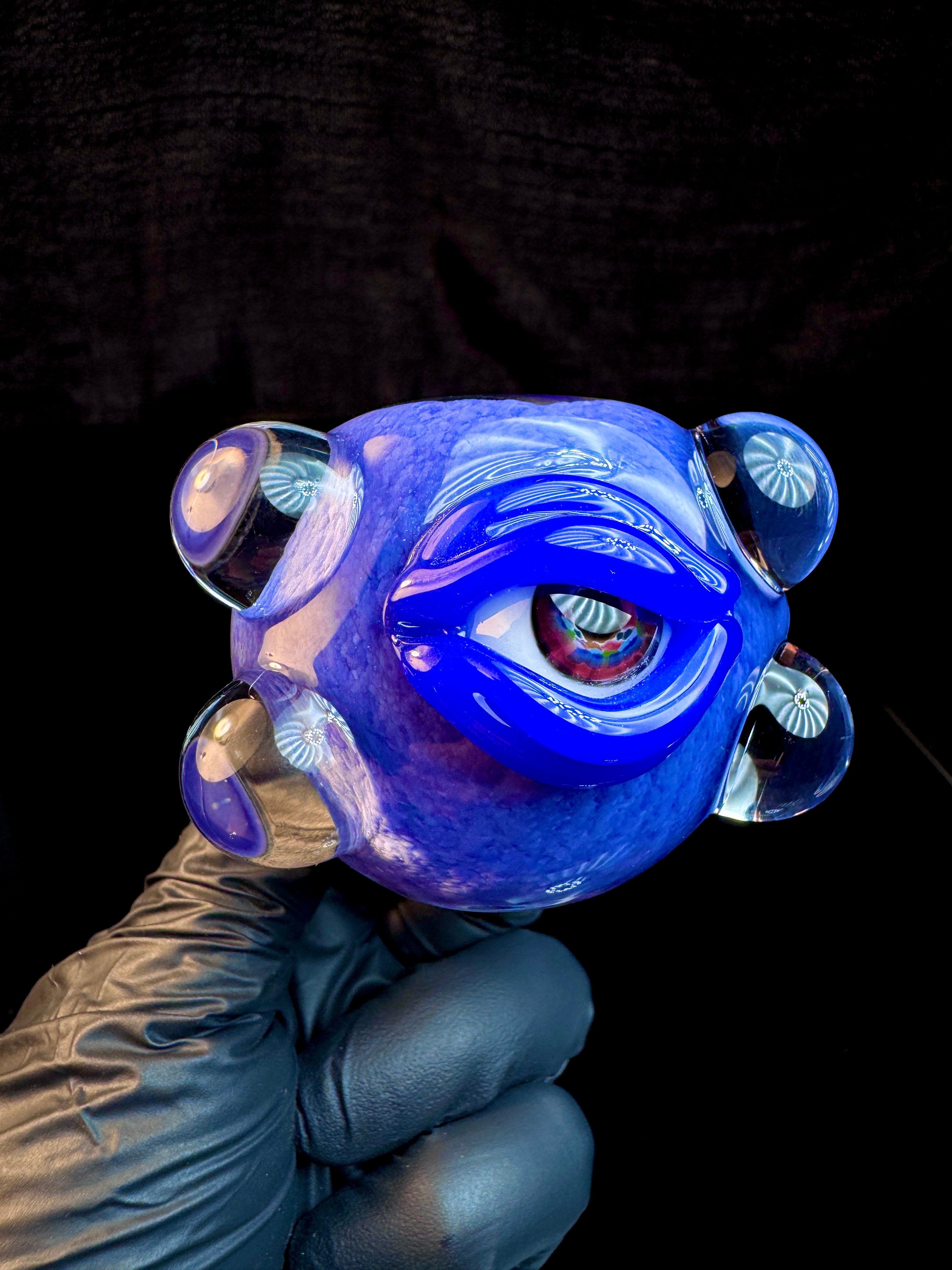 Purple urple/black blue cheese eyeball spoon