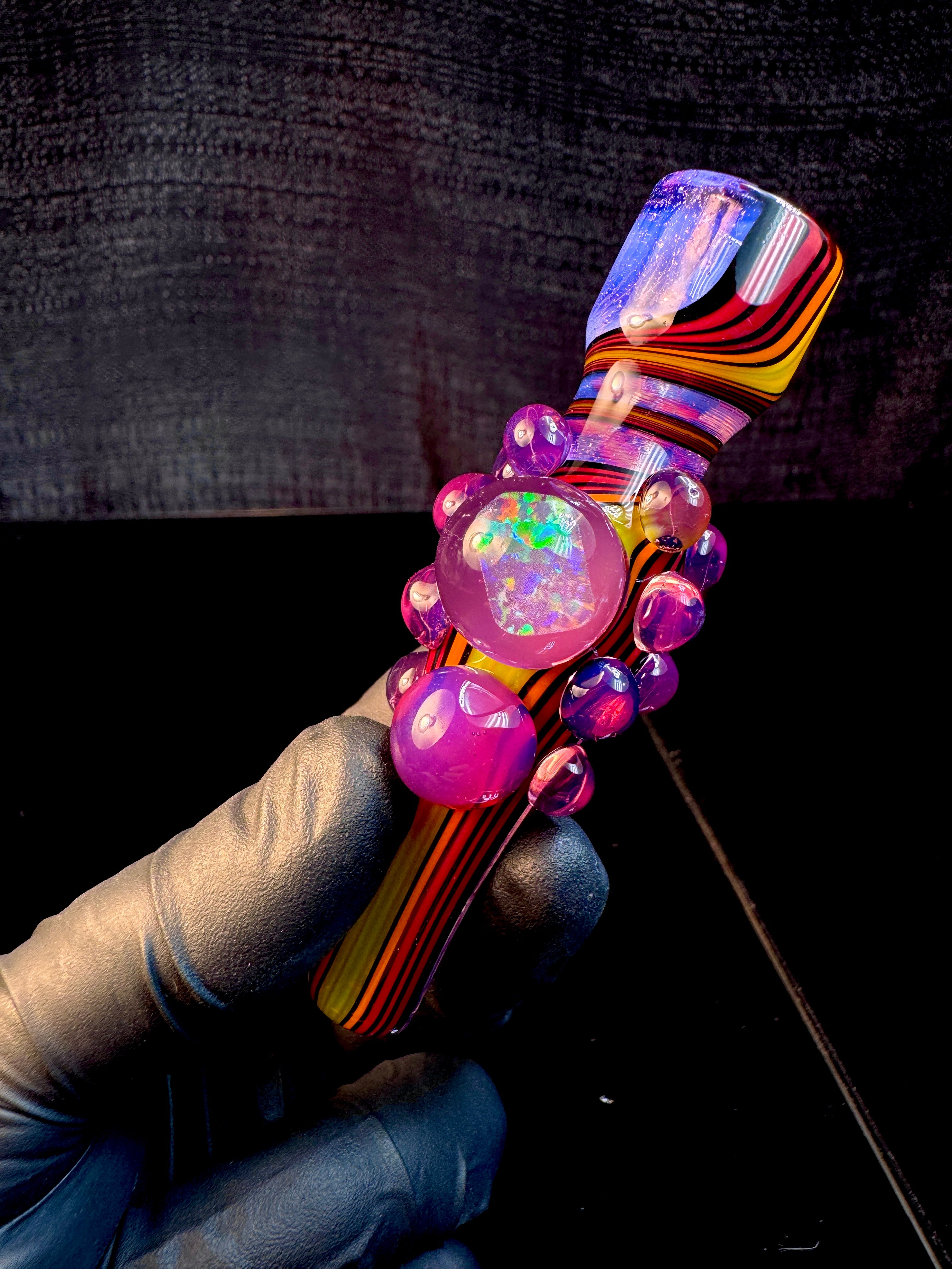 Pink slyme fire opal chillum