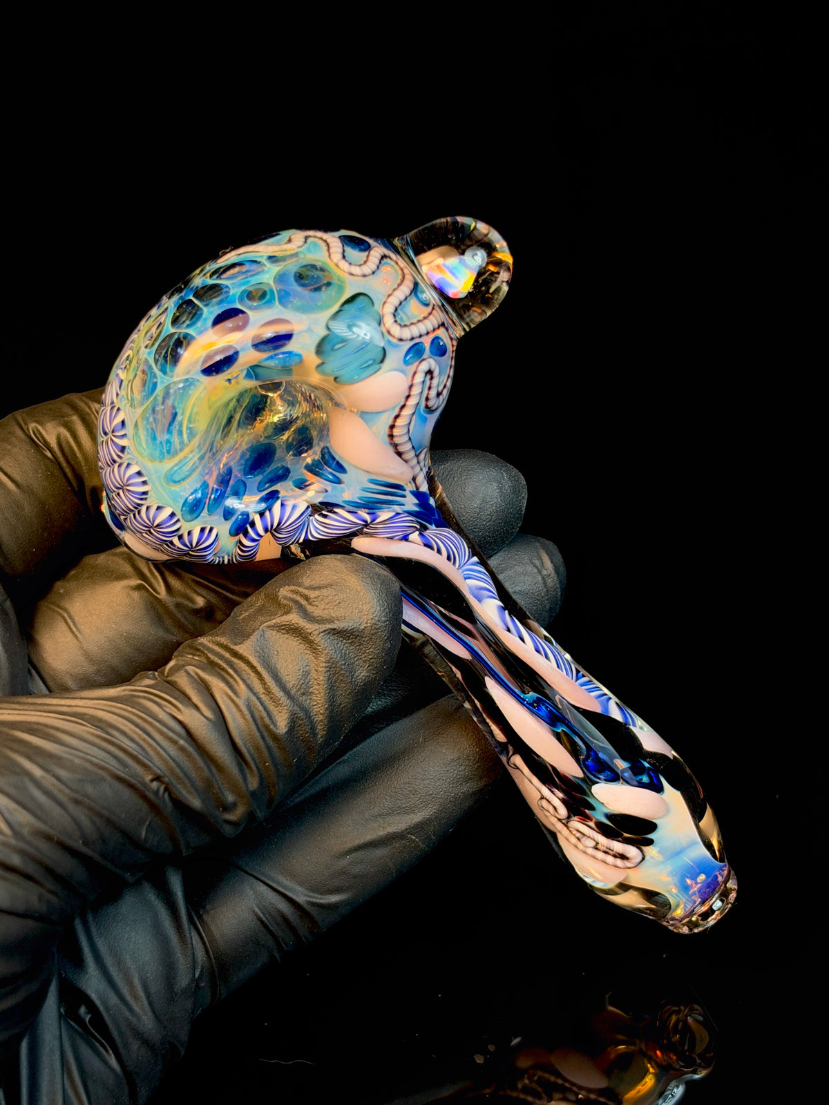 Silver Fume Cane Opal Spoon