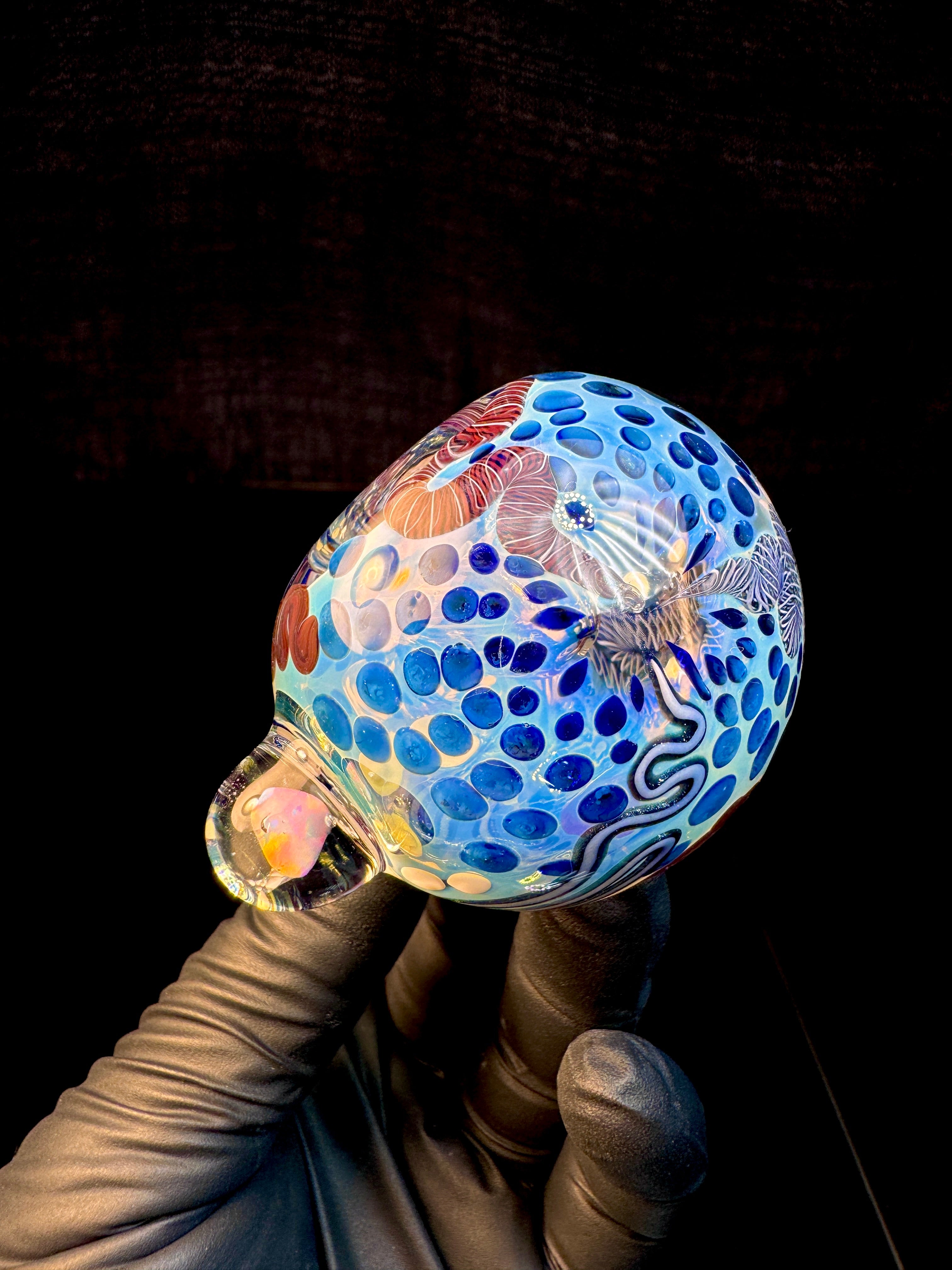 Silver Cane fume opal spoon