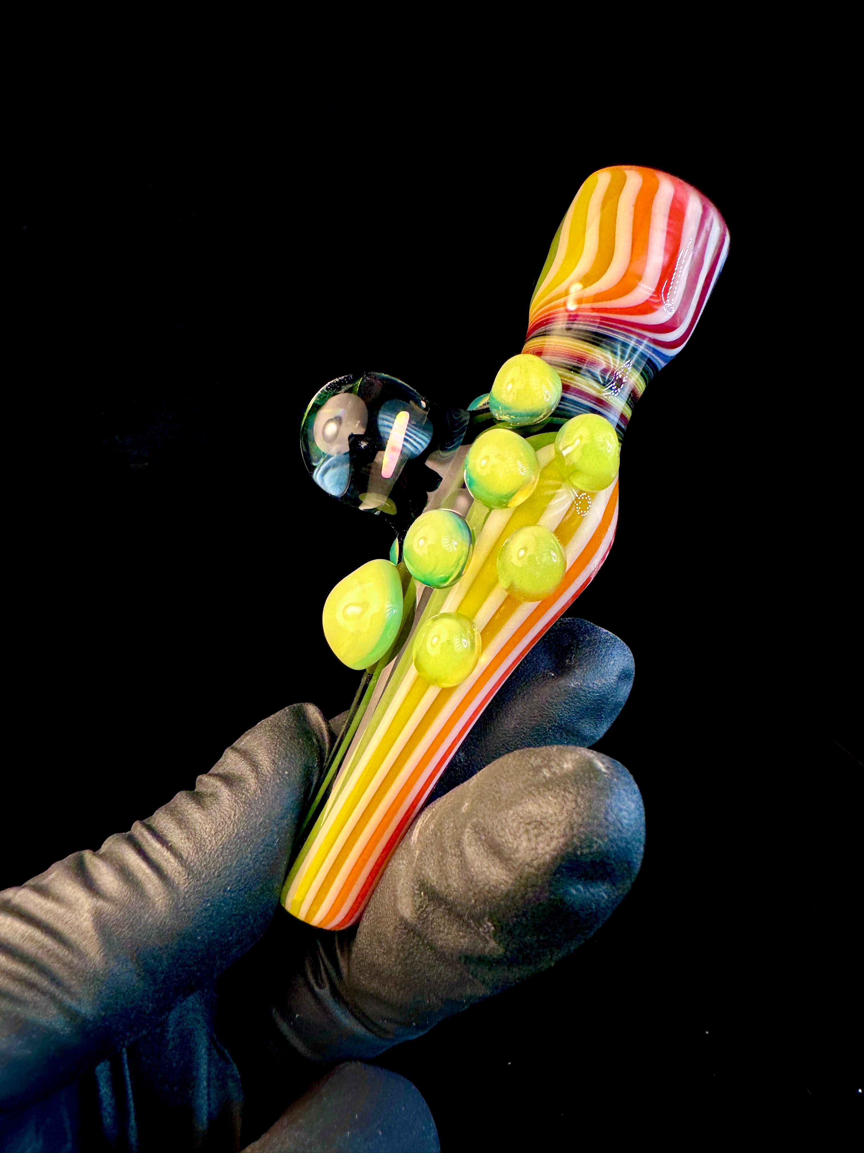 Two tone rainbow x Milky Slyme opal chillum