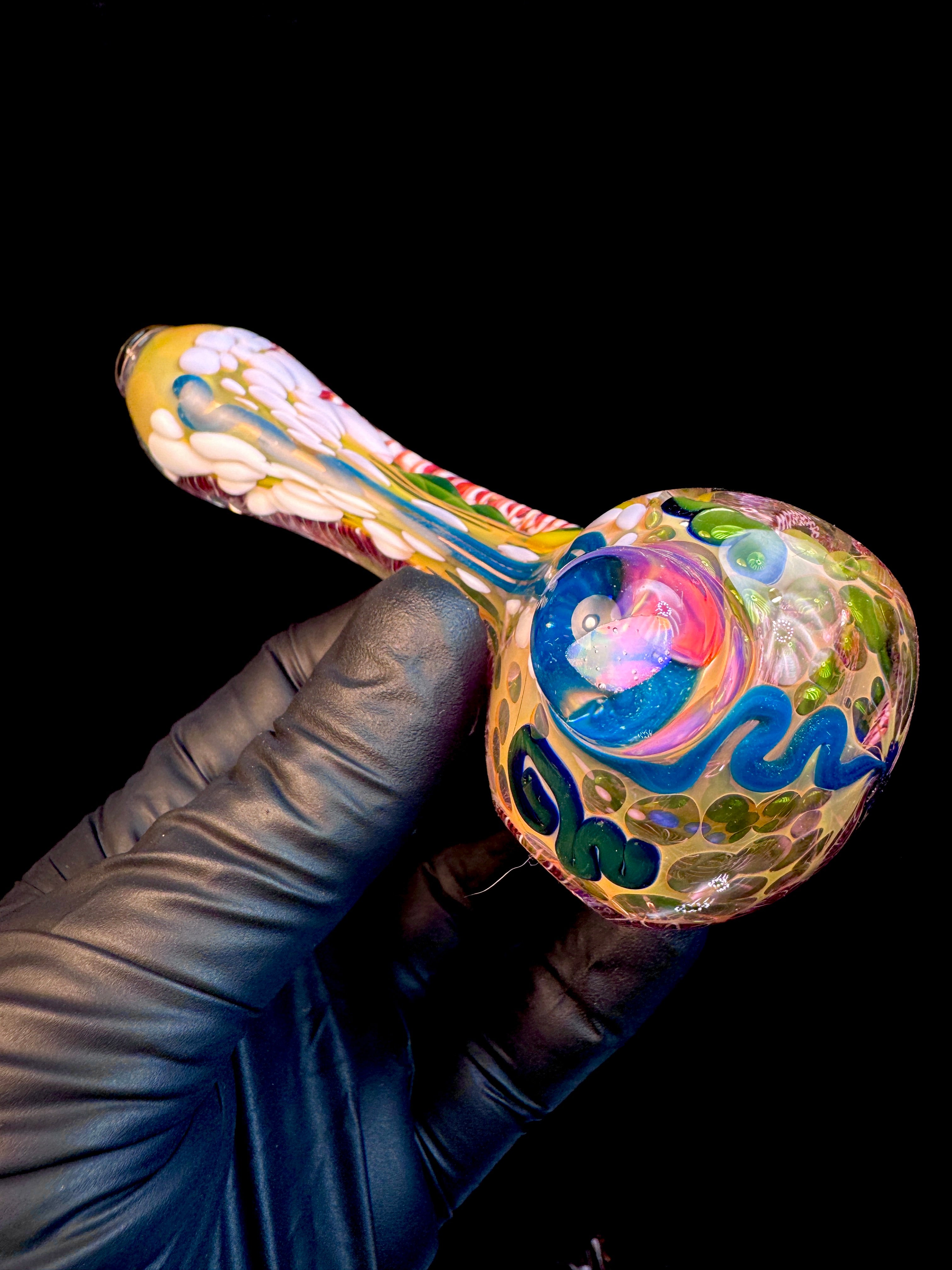 Gold Cane fumed opal spoon