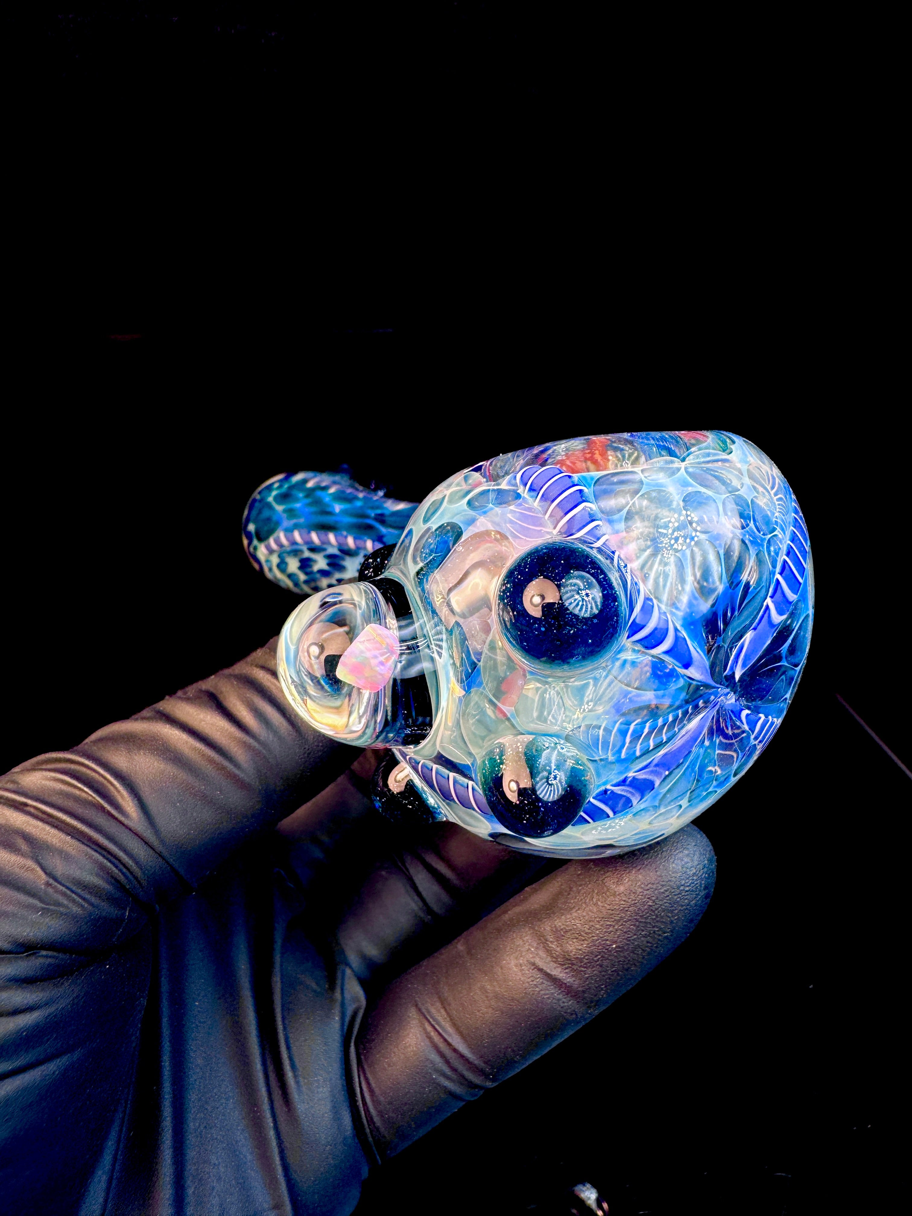 Silver fume x blue cheese Premo Fume Cane Spoon