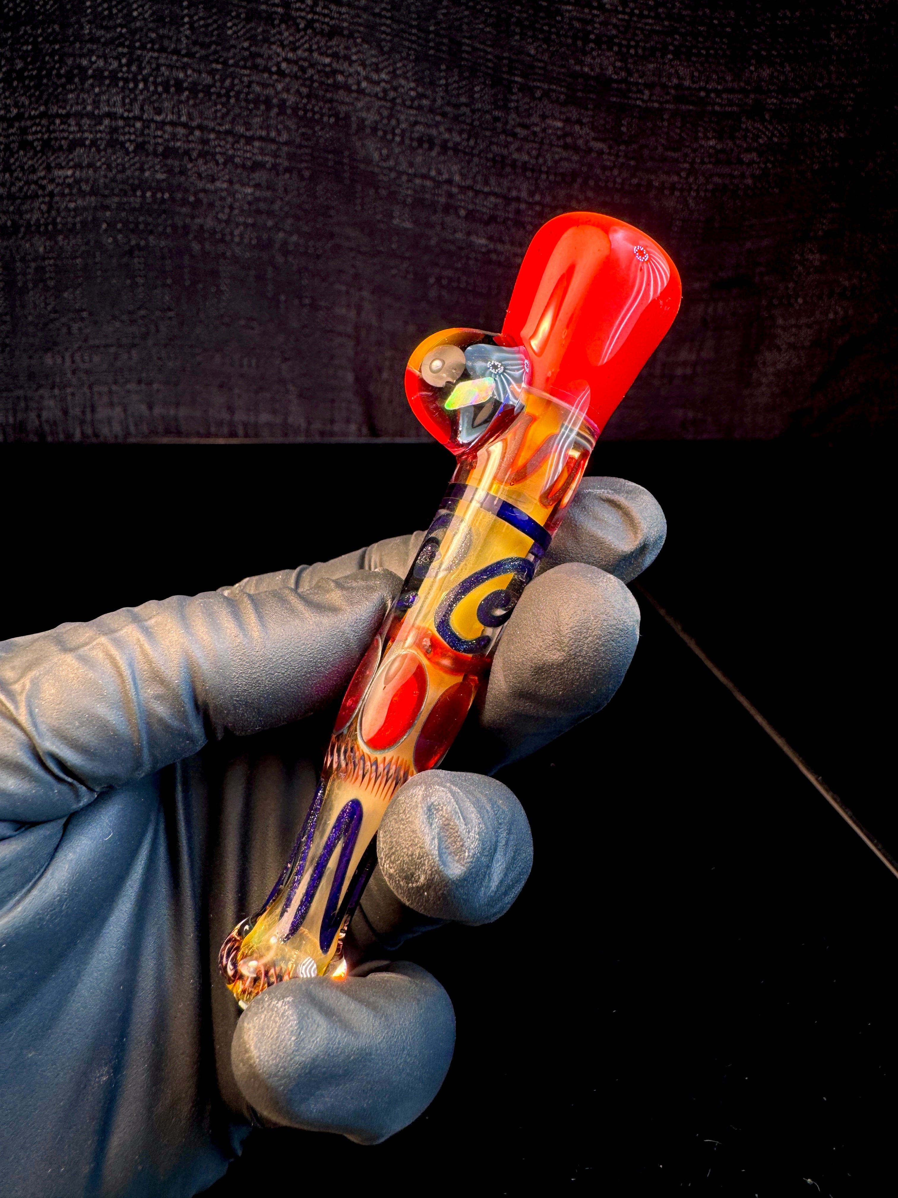 Cherry x Gold fumed inside out opal bat