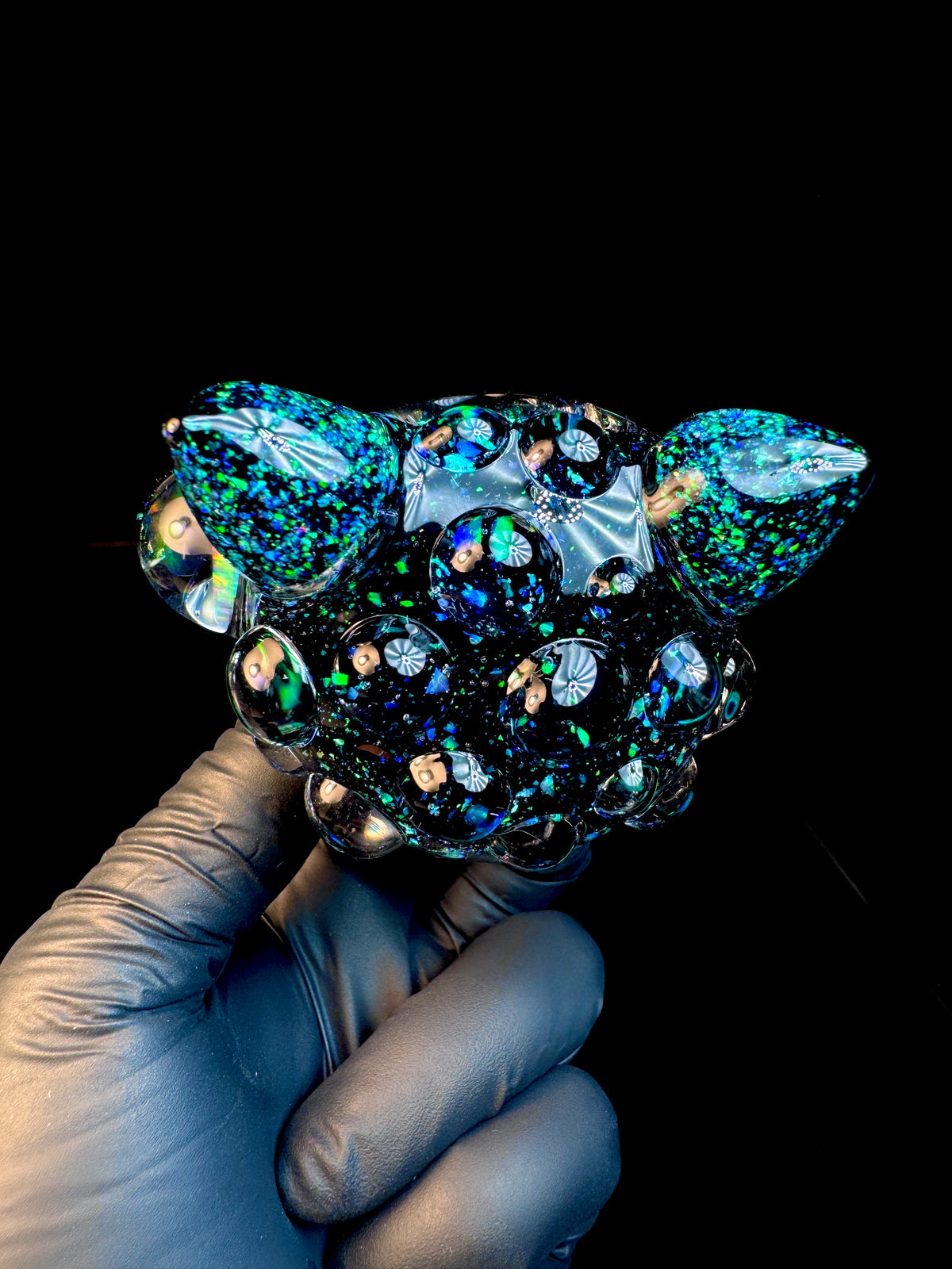 Cat ears dichroic cropal opal pipe