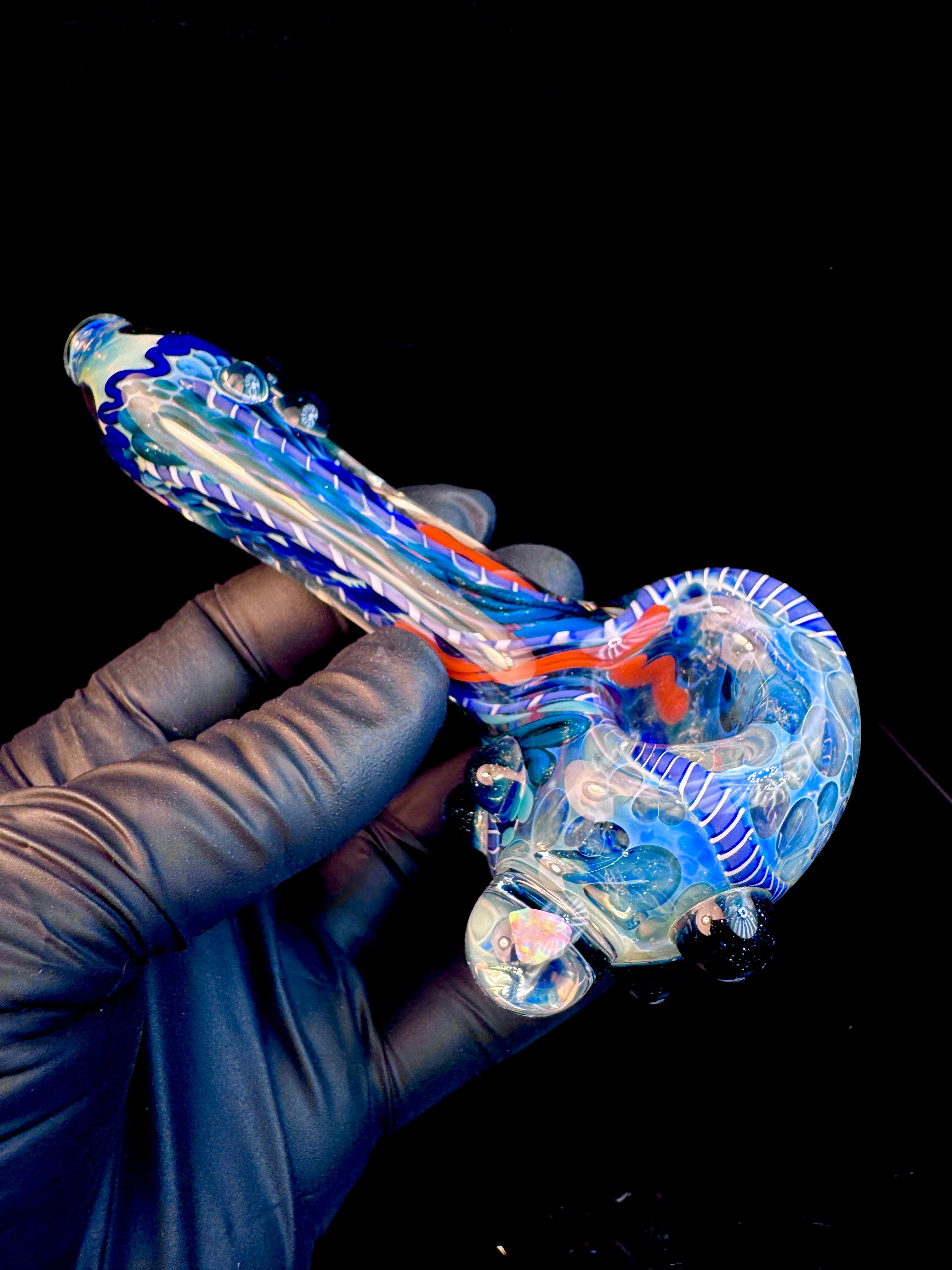 Silver fume x blue cheese Premo Fume Cane Spoon