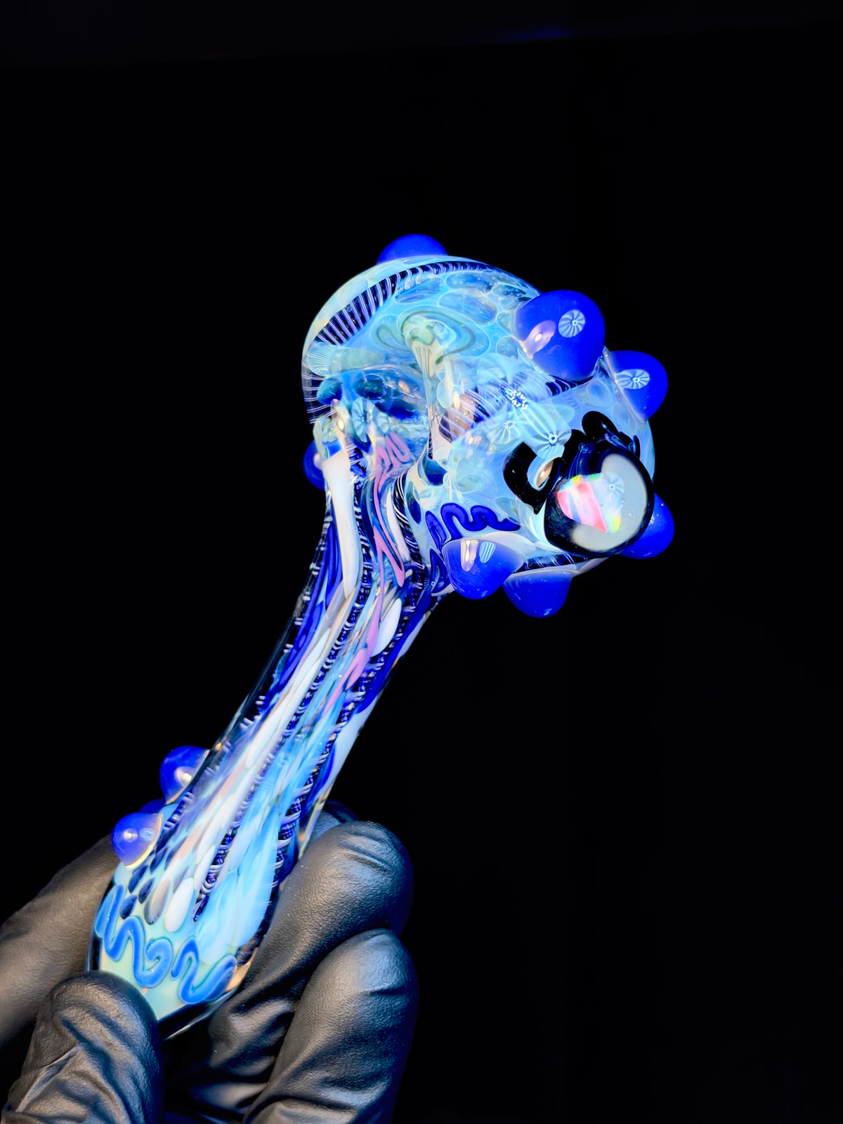 Silver Fume Blue cheese Cane Premo Spoon