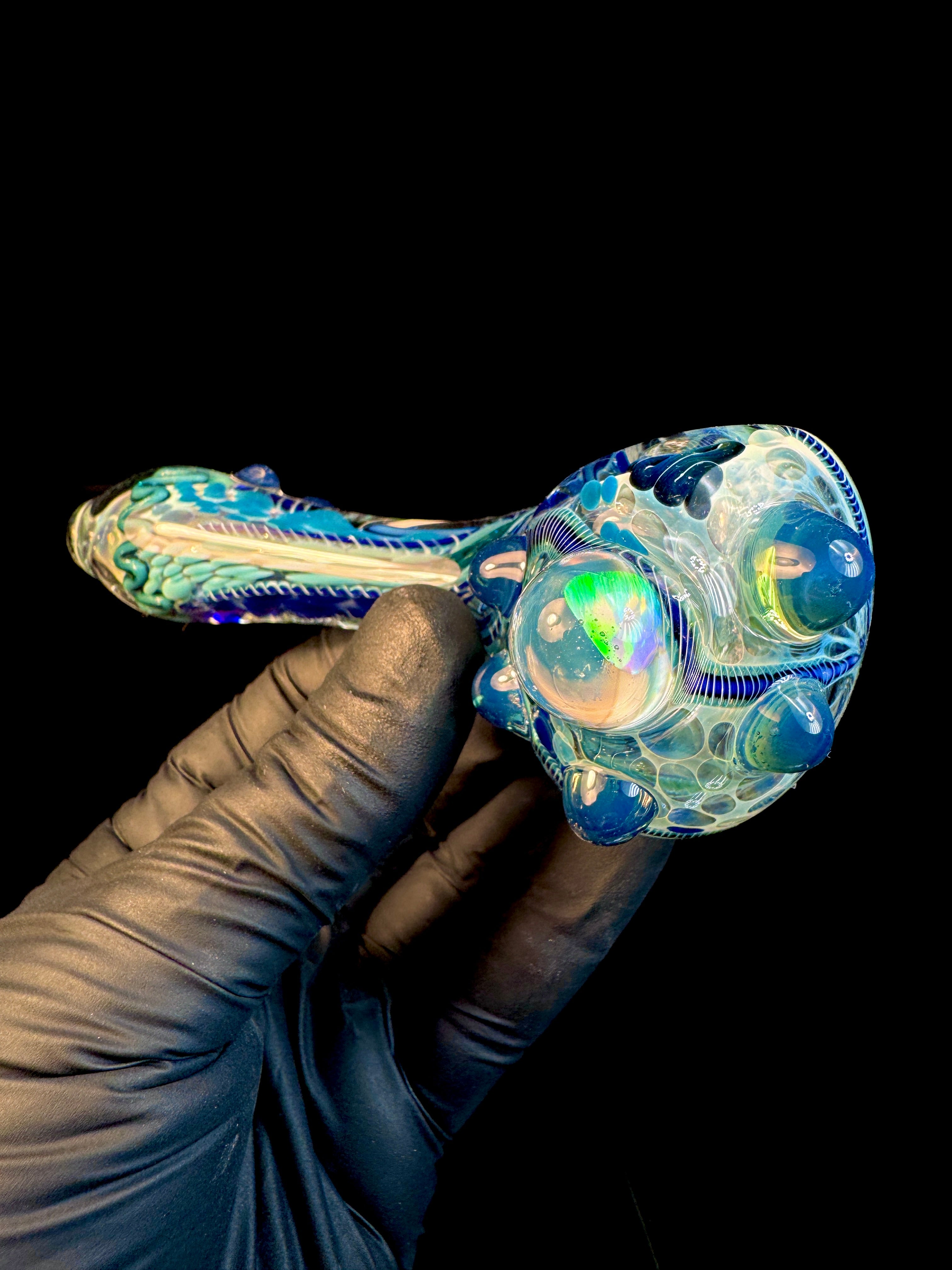 Silver fume x sea slyme Premo Fume Cane Spoon
