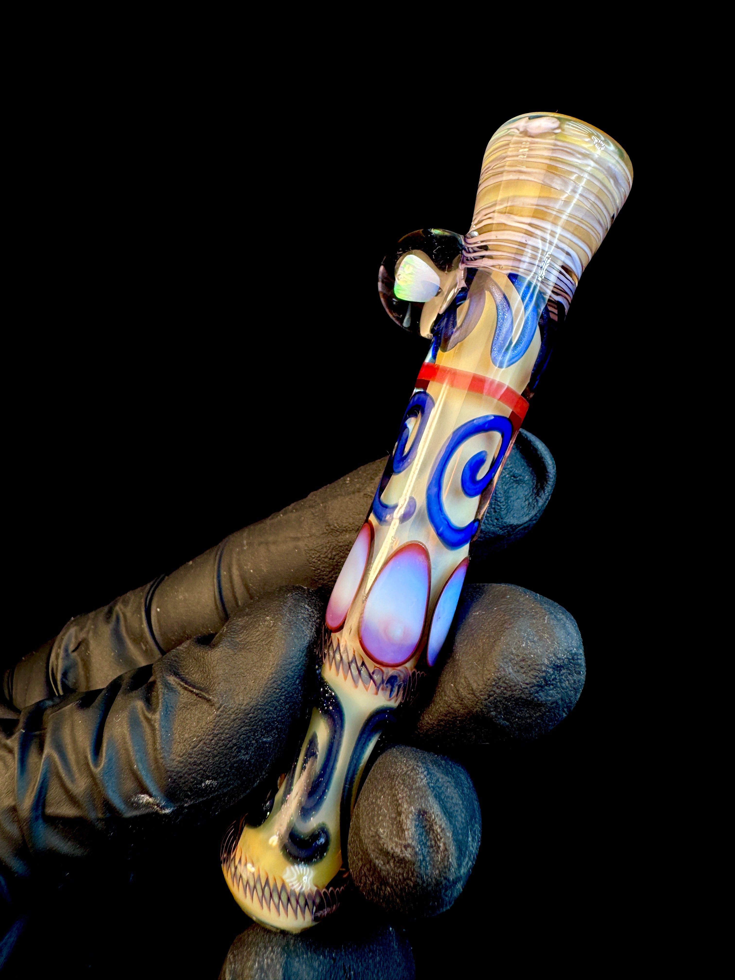 Gold fumed inside out opal bat