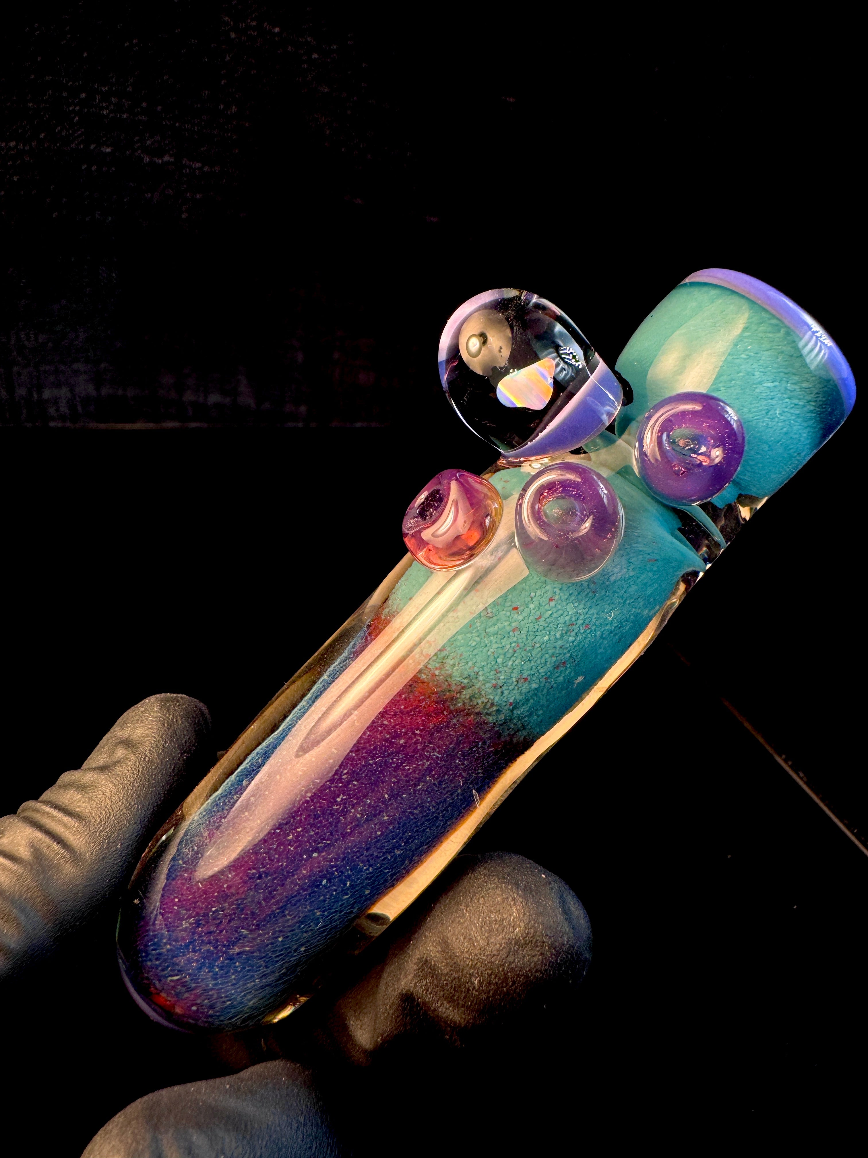 Aqua x midnight magenta opal brick-house chillum