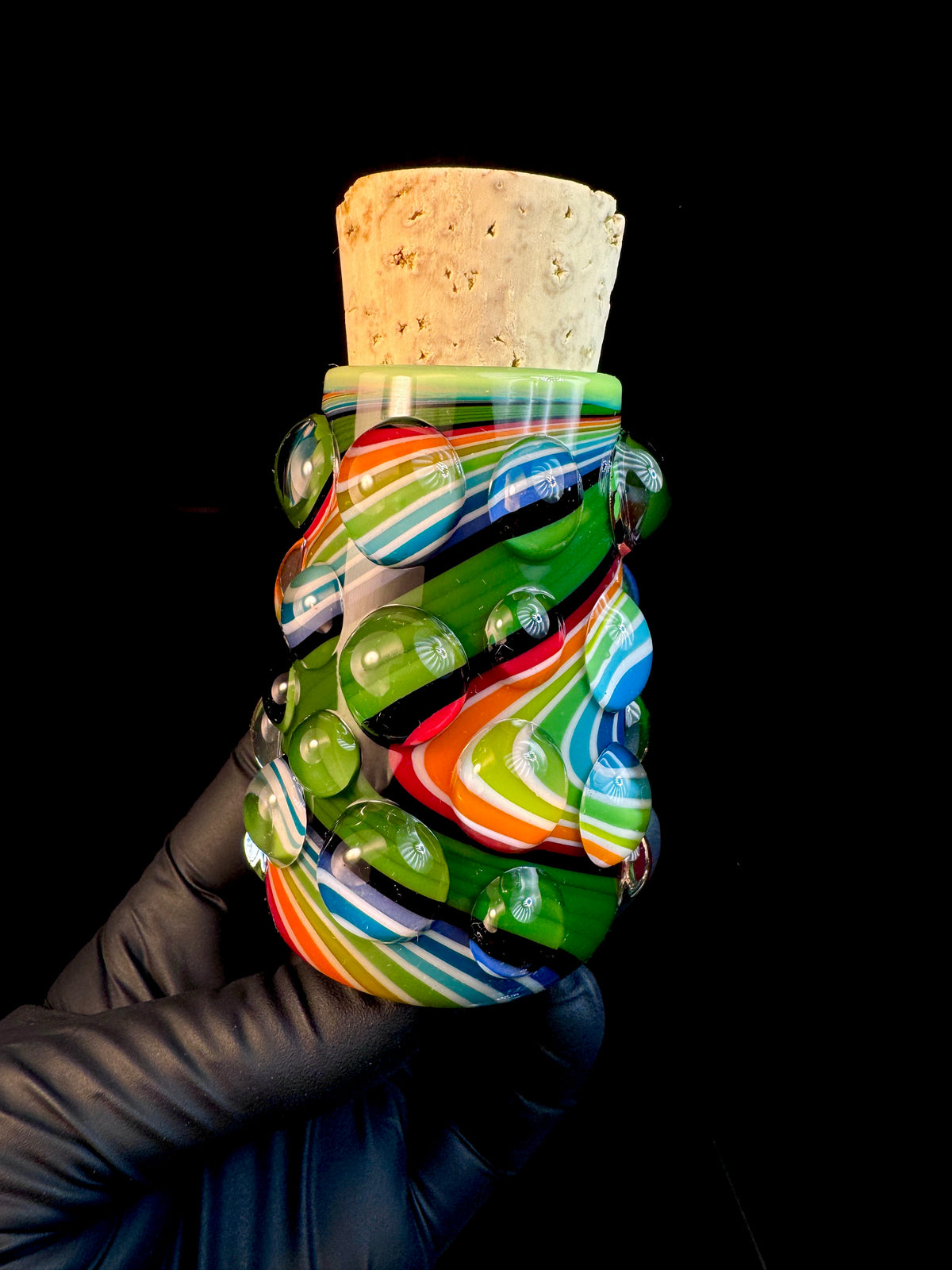 Forest Rainbow Fat Linework Jar