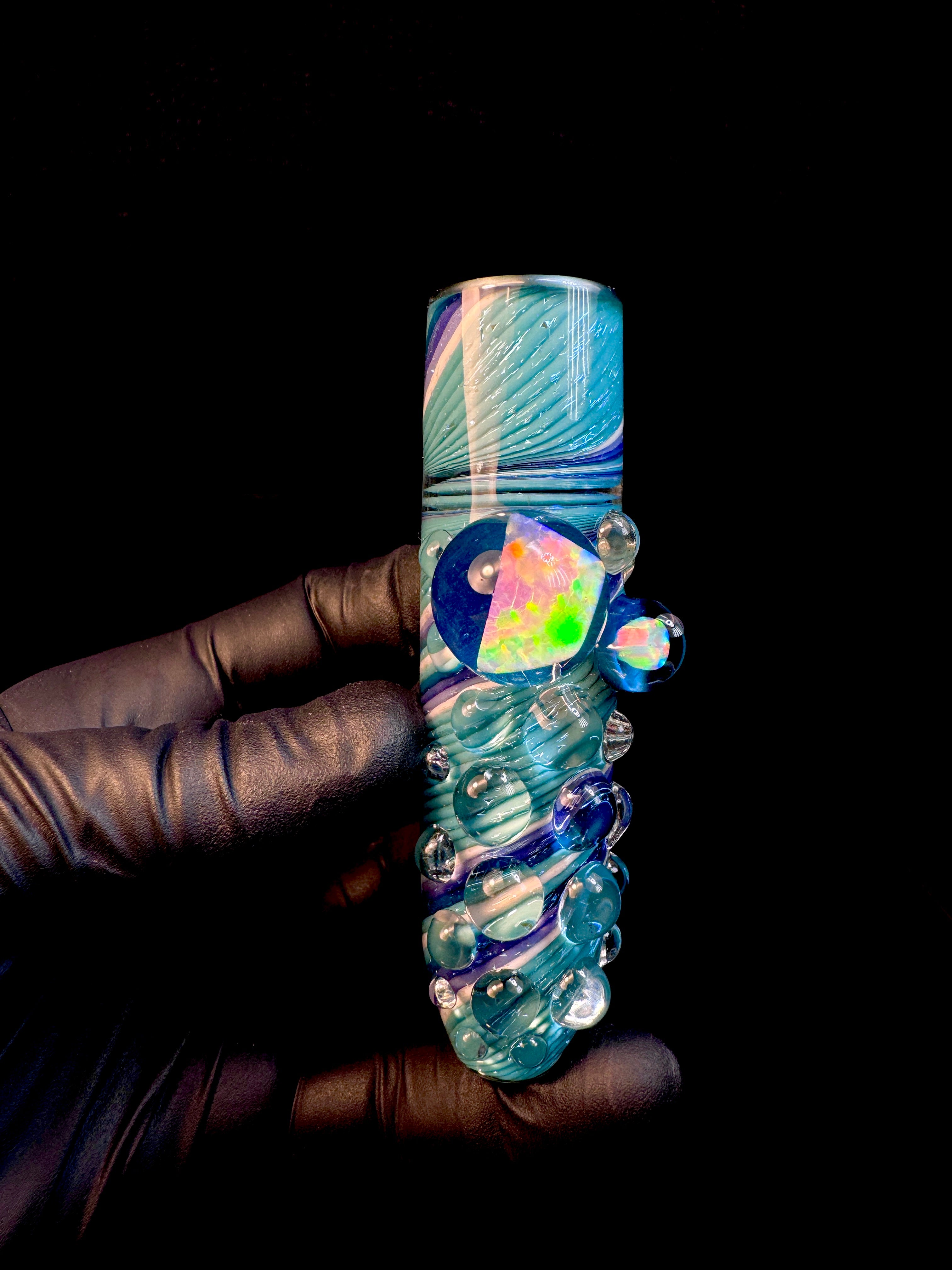 Twisted opal chillum