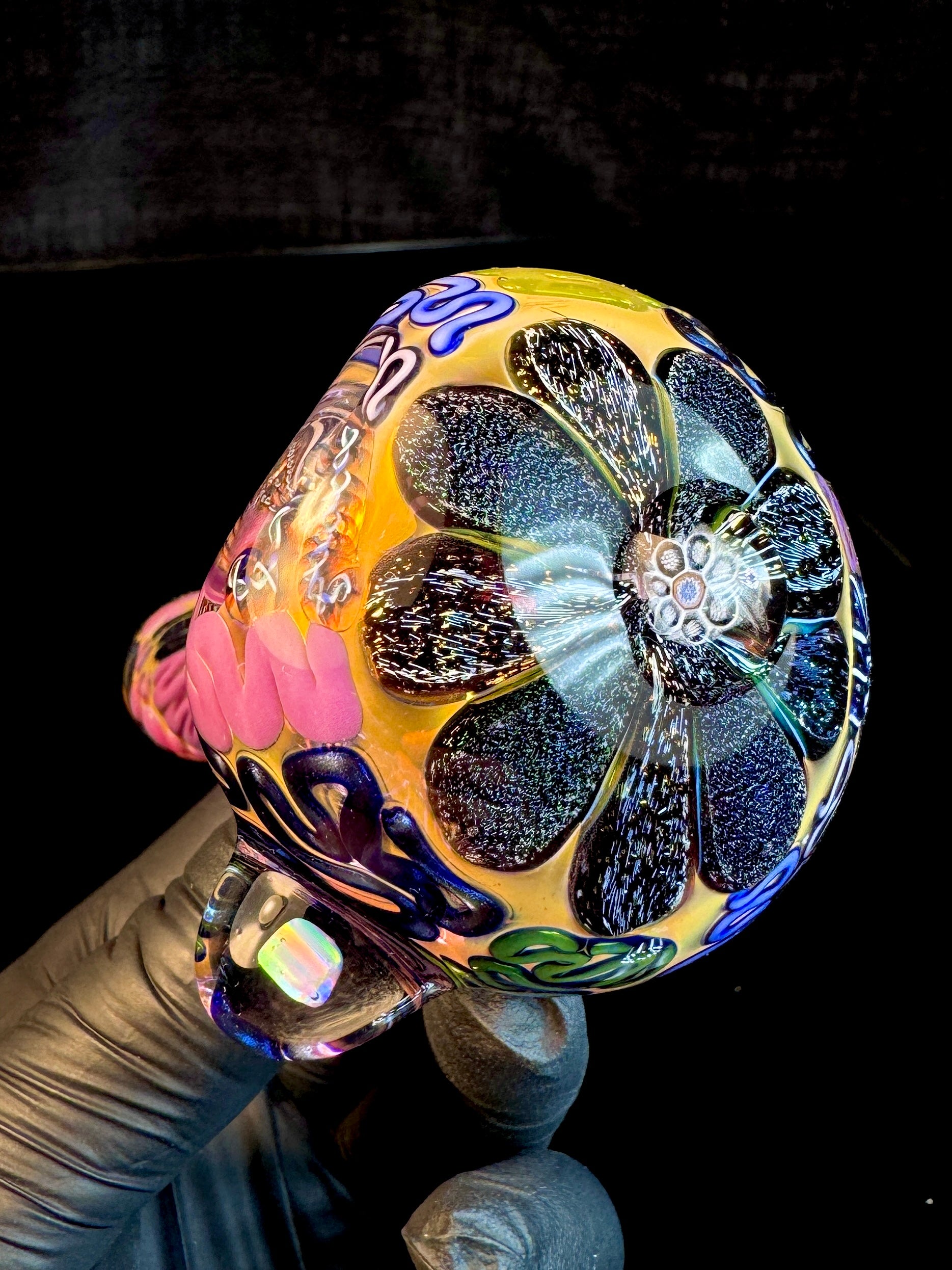Luxe Dichroic fumed flower pipe