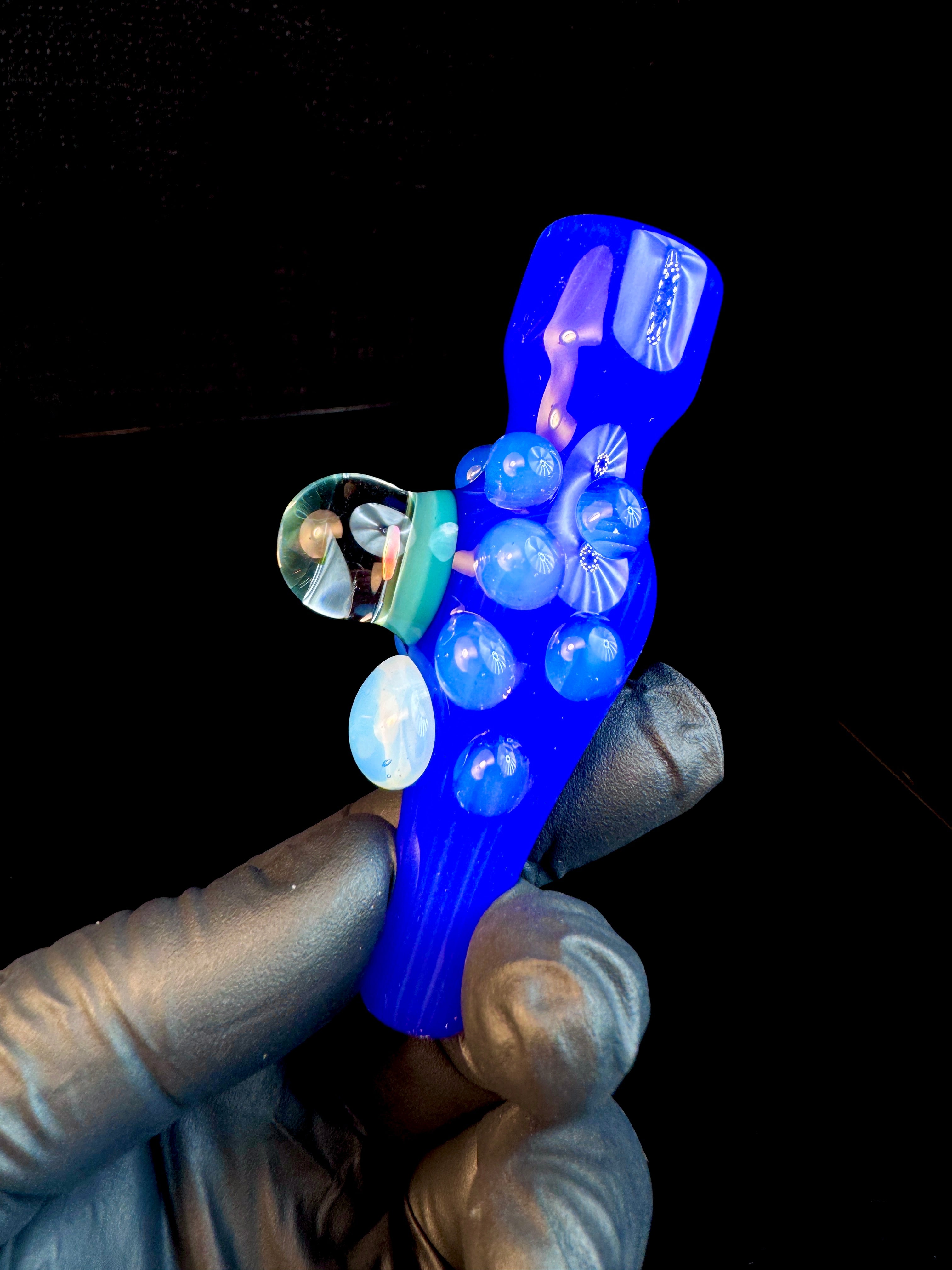 Royal blue x secret white opal chillum