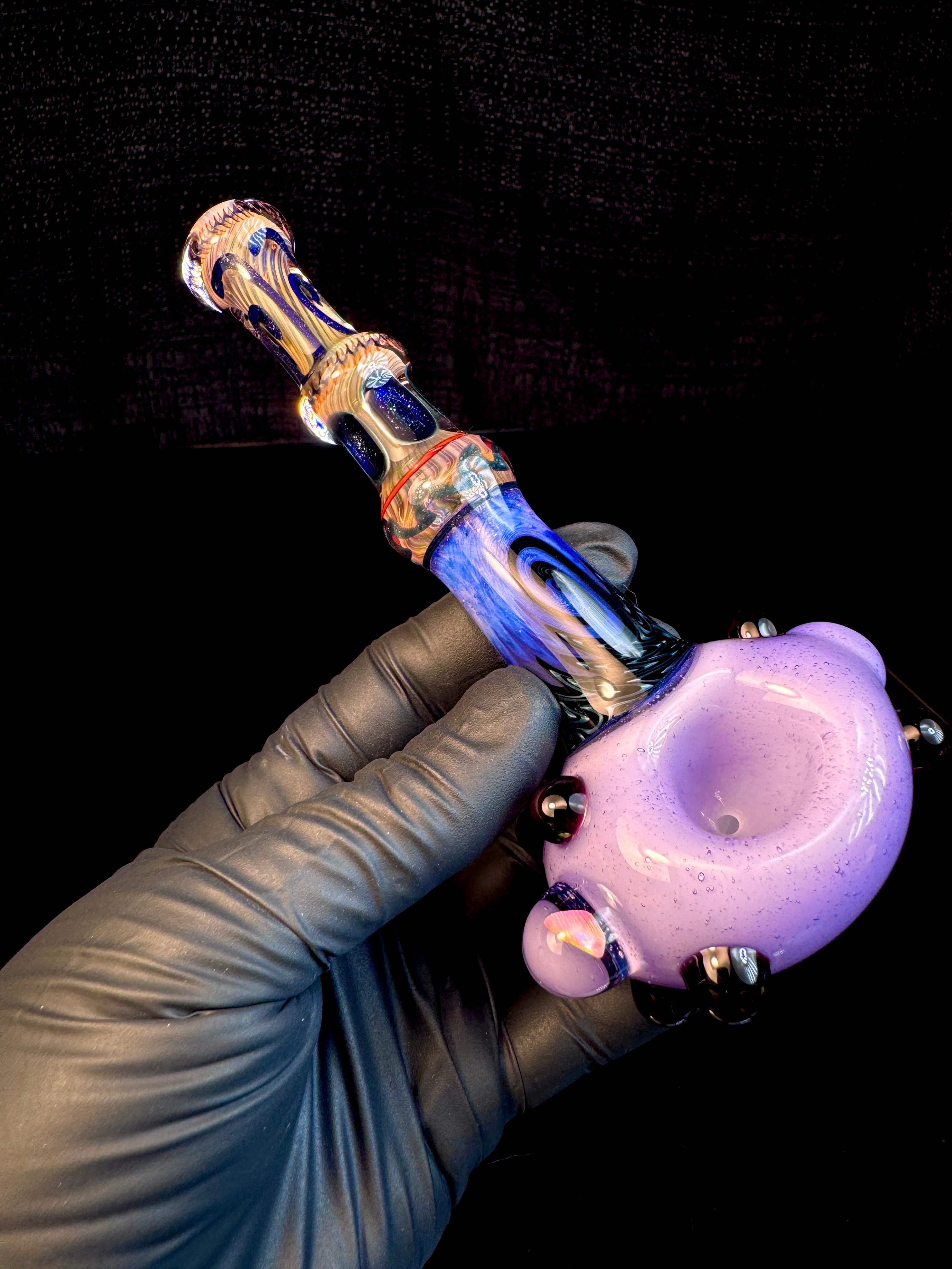 Fumed wigwag opal opal spoon