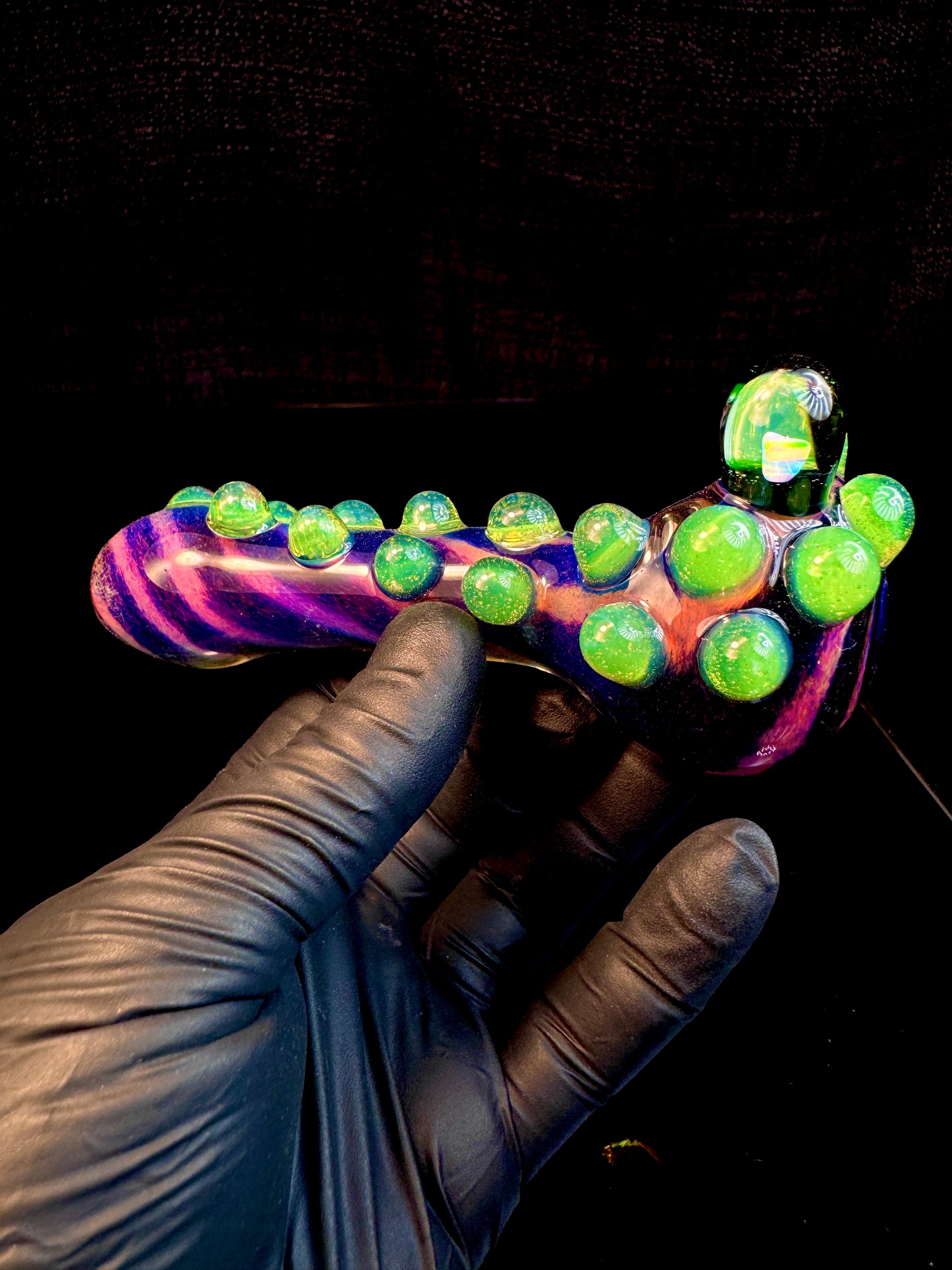 Jet black x fripidy slyme striped opal pipe
