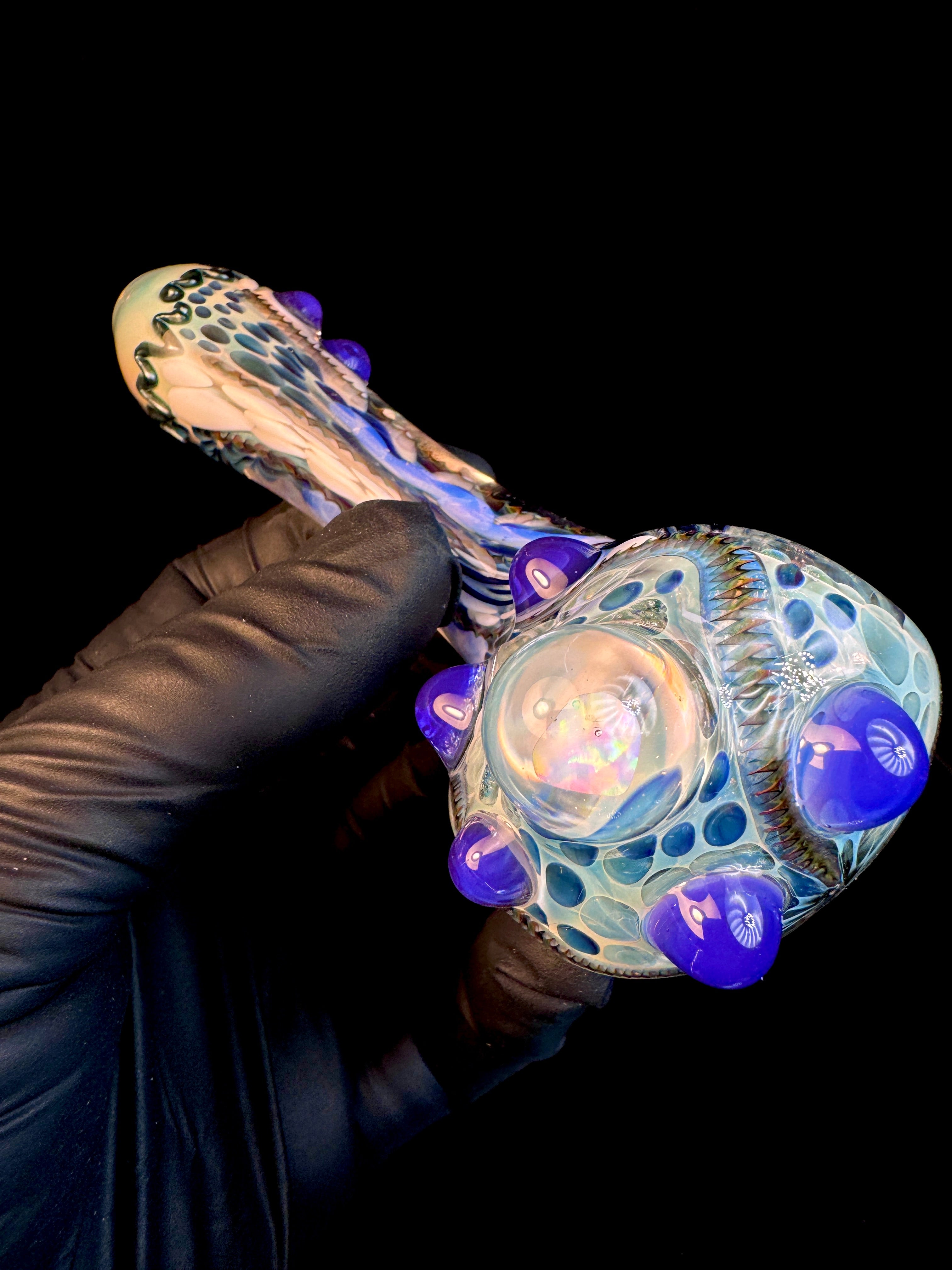 Silver fume x purple rain Premo Fume Cane Spoon