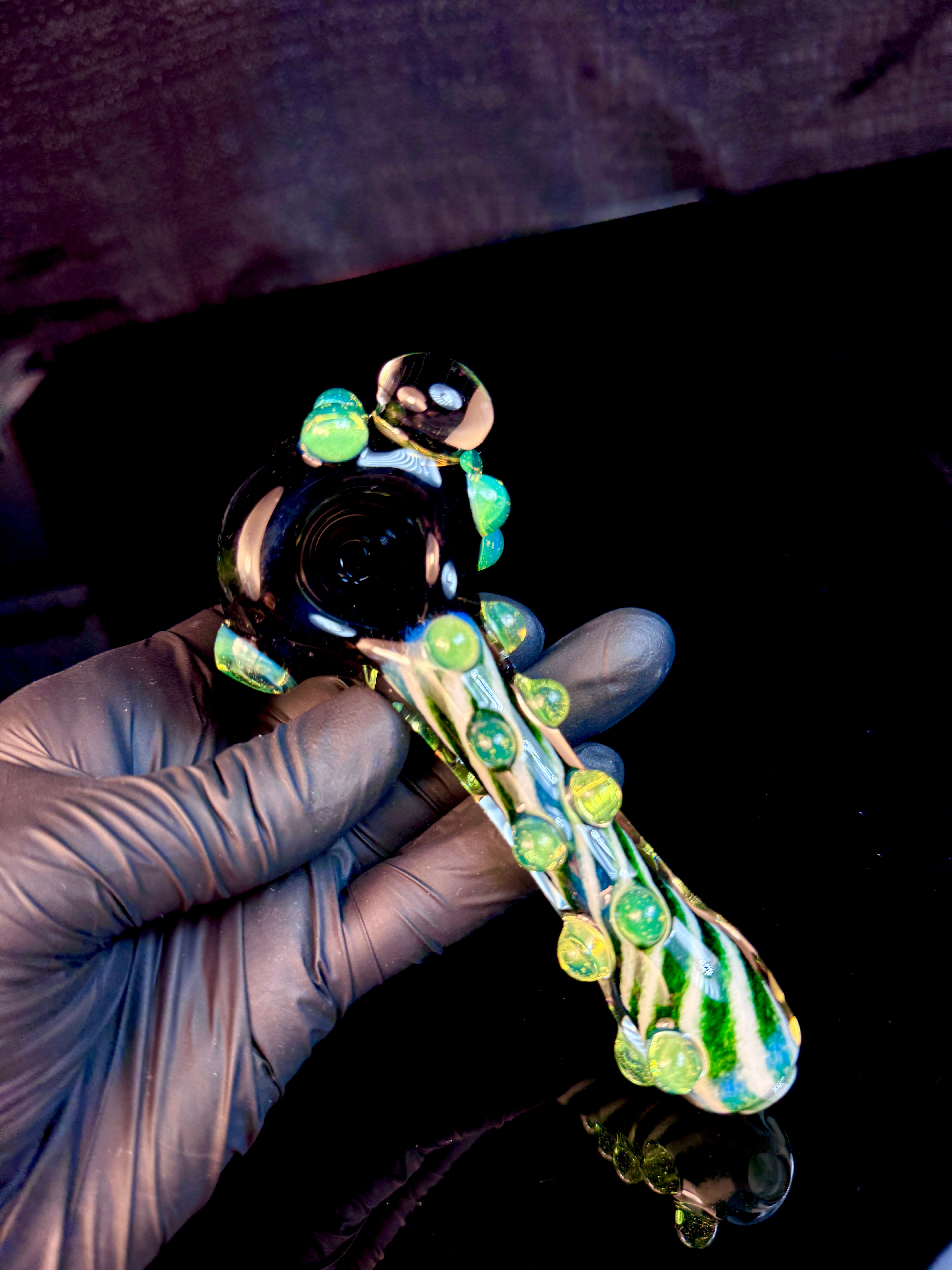 Skull striped striped opal pipe