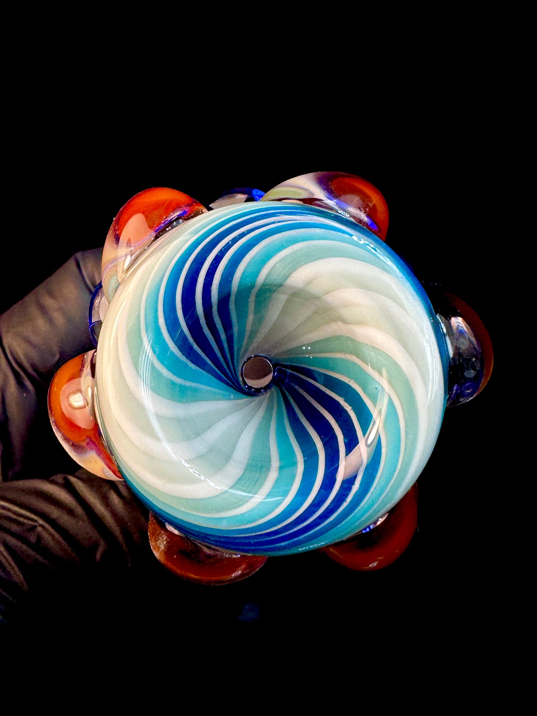 14mm royal blue x linework trifecta dot bowl