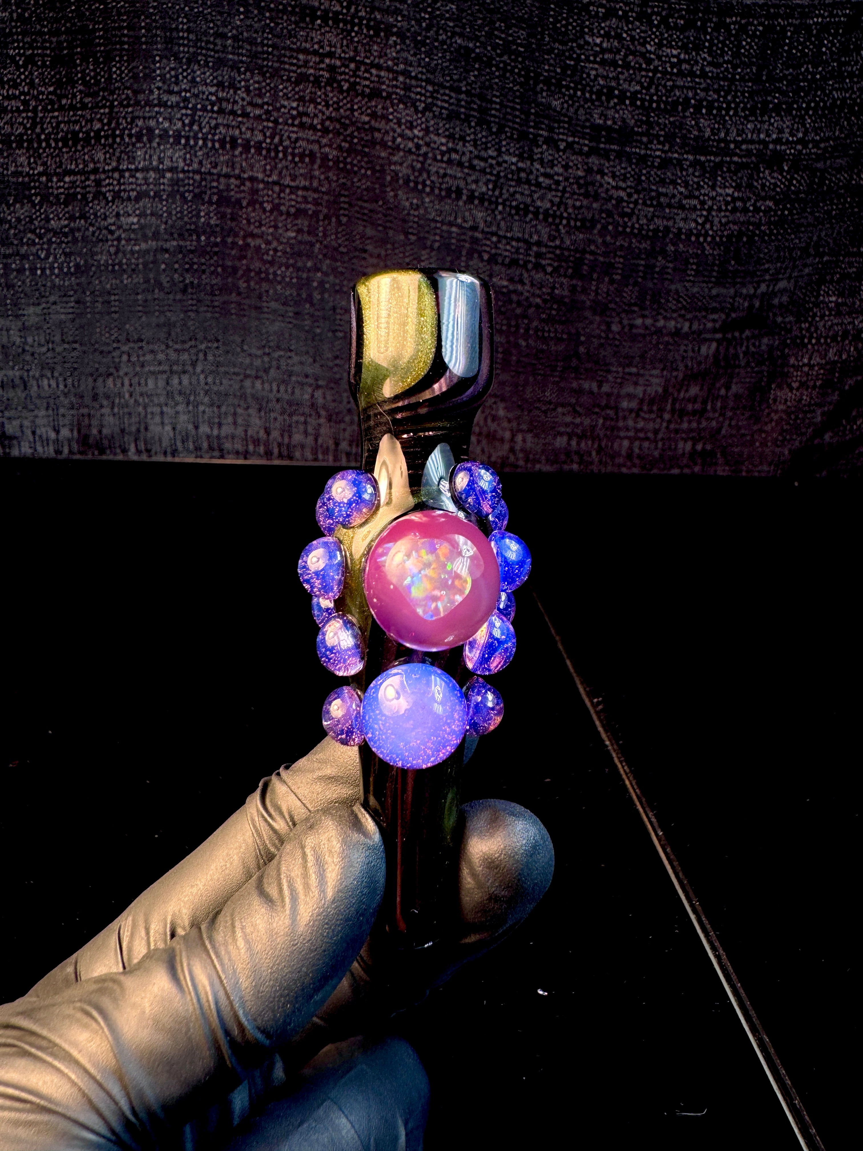 Deep purple opal chillum