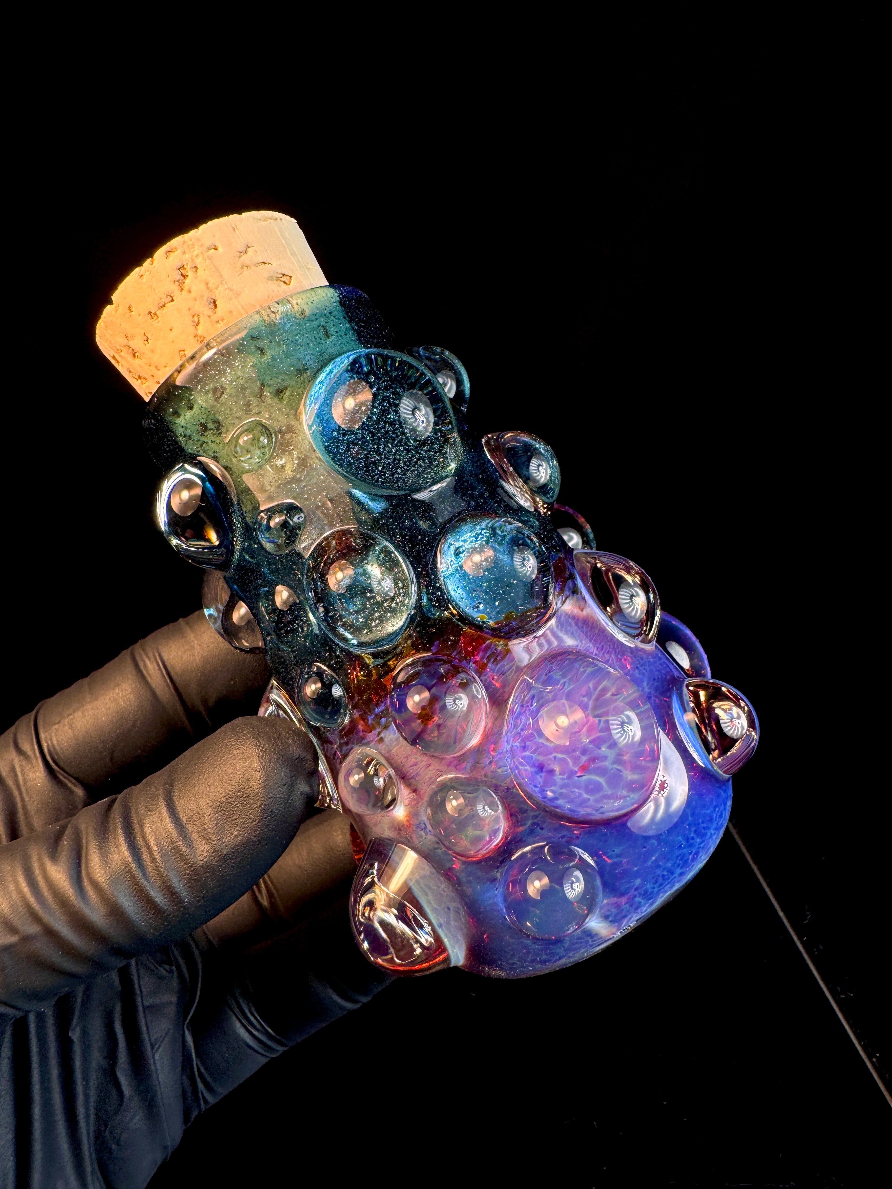 XL Blue stardust x Ap two tone flat bottom nug Jar