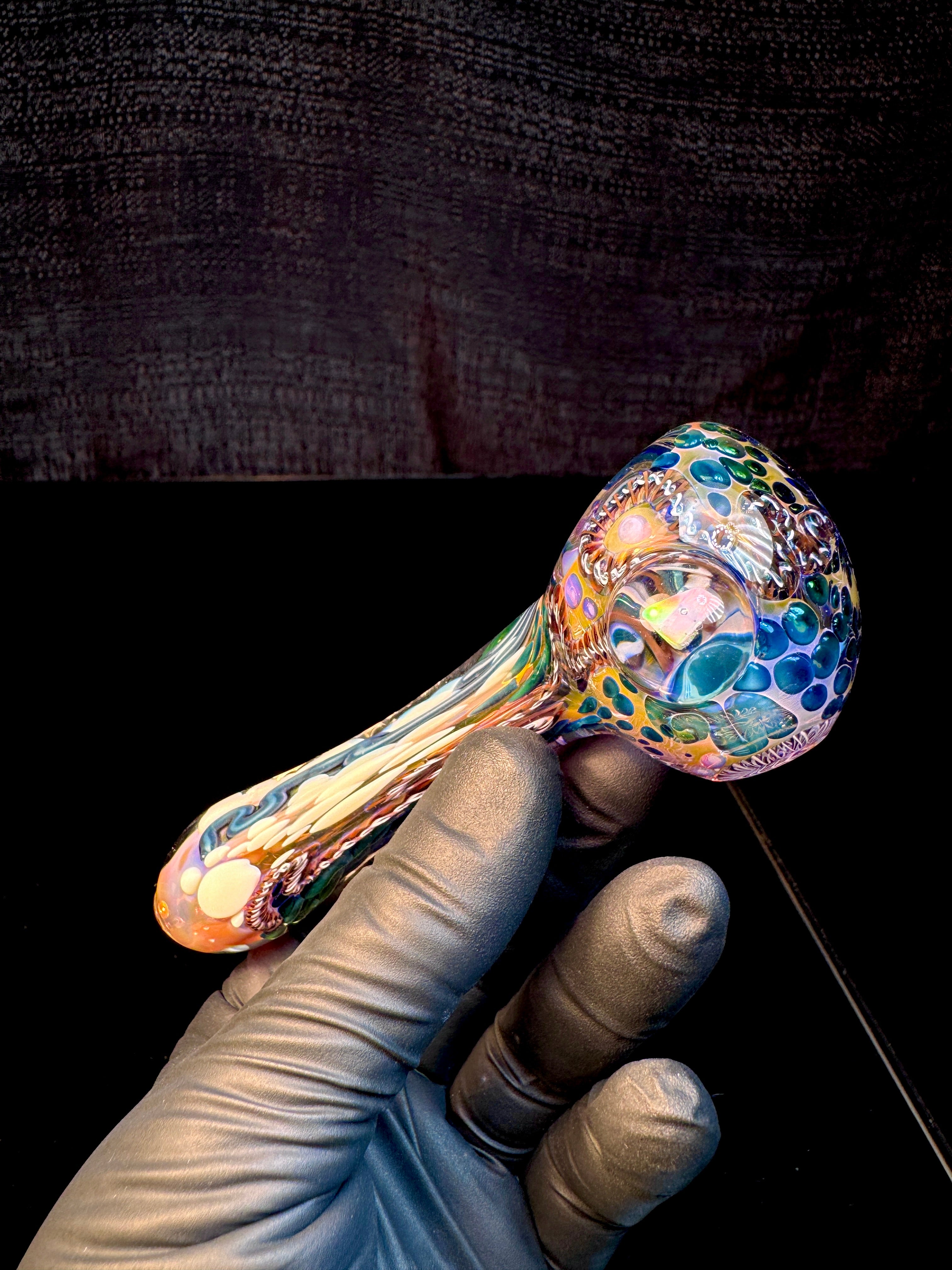 Gold Cane fume opal spoon