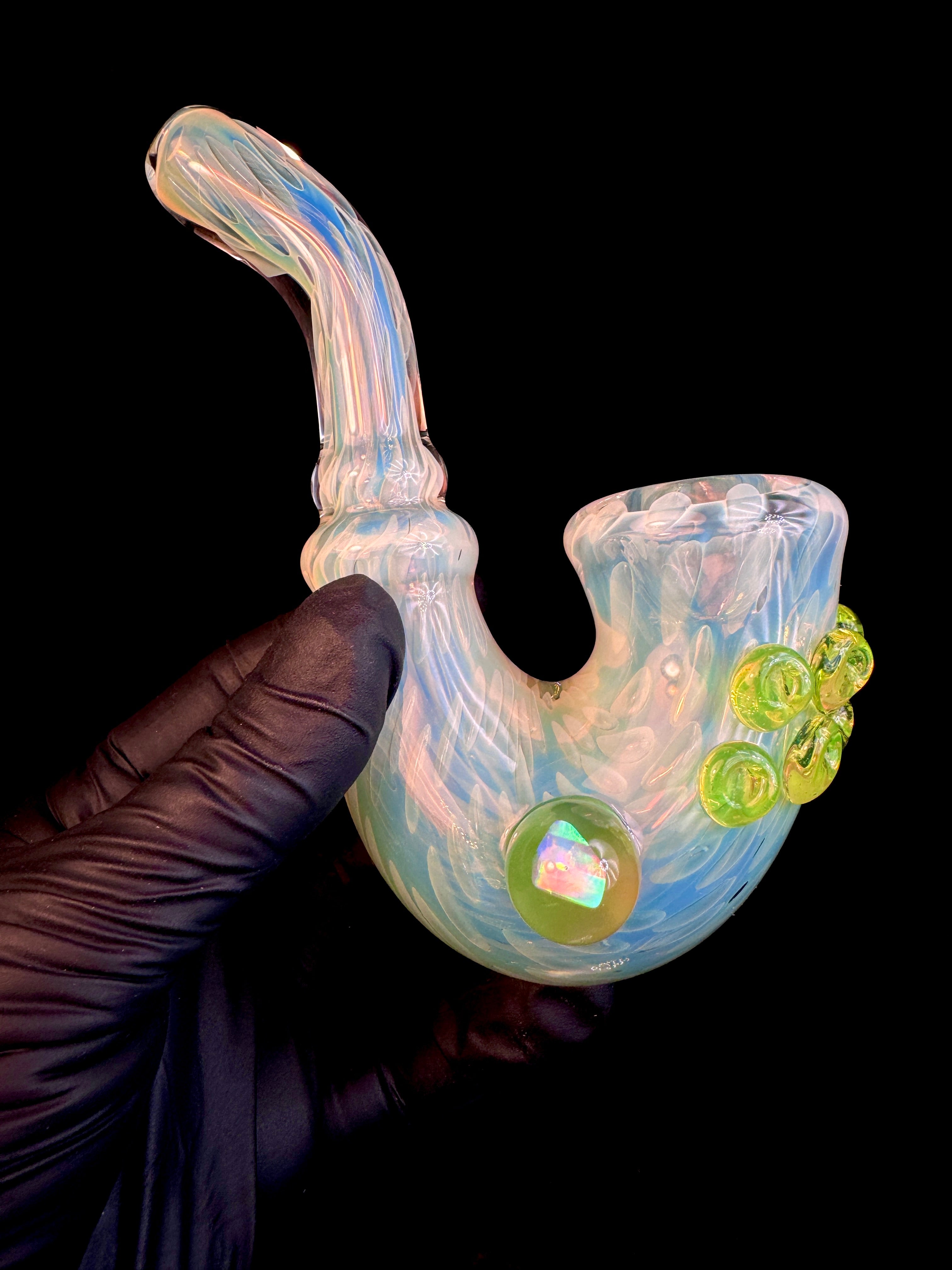 Silver fume x slyme opal lock