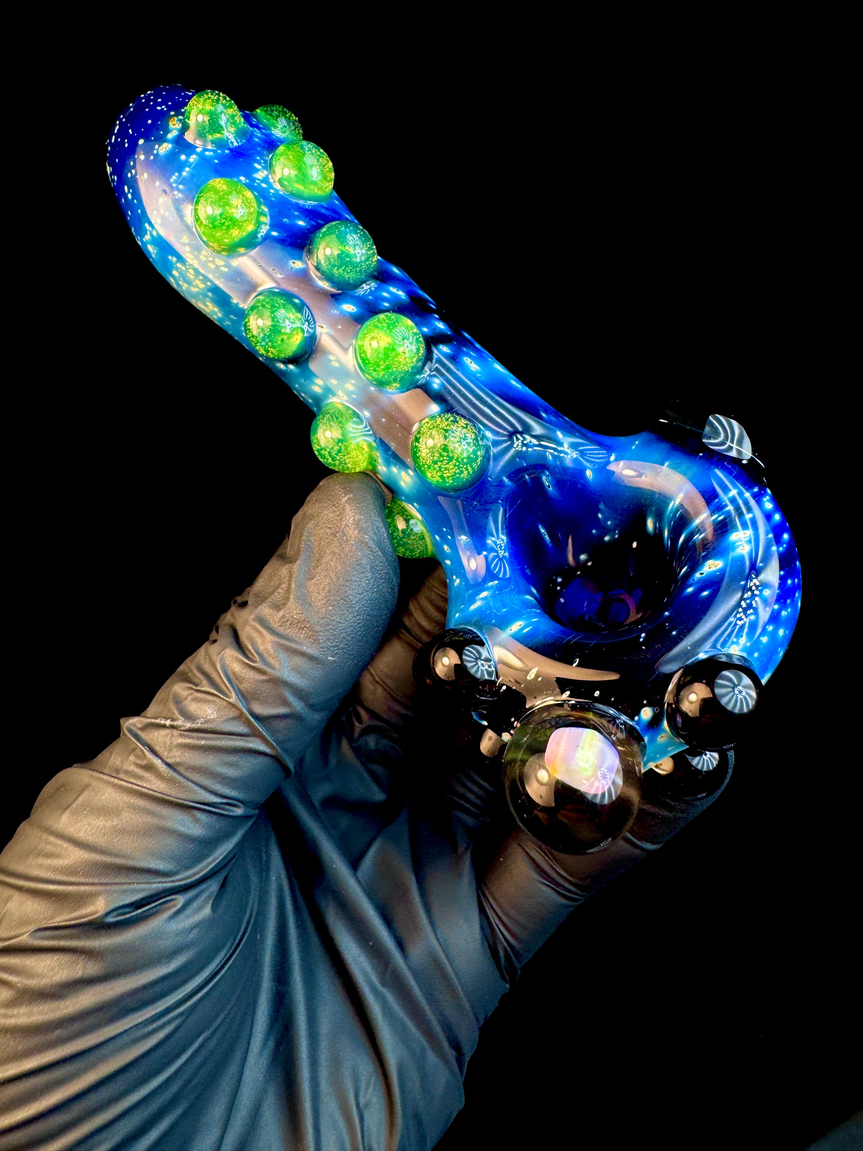 Jet black x Slyme x Starry night opal pipe