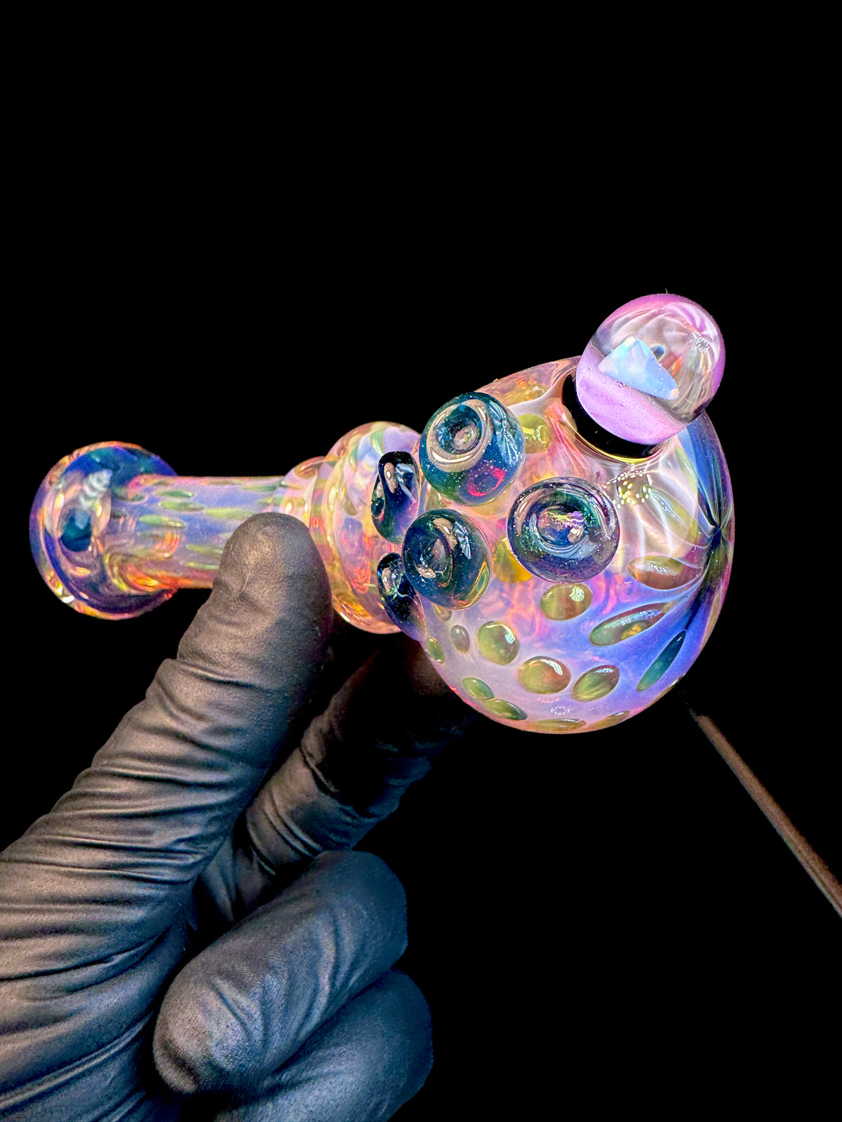 Silver Fume x Blue stardust opal spoon