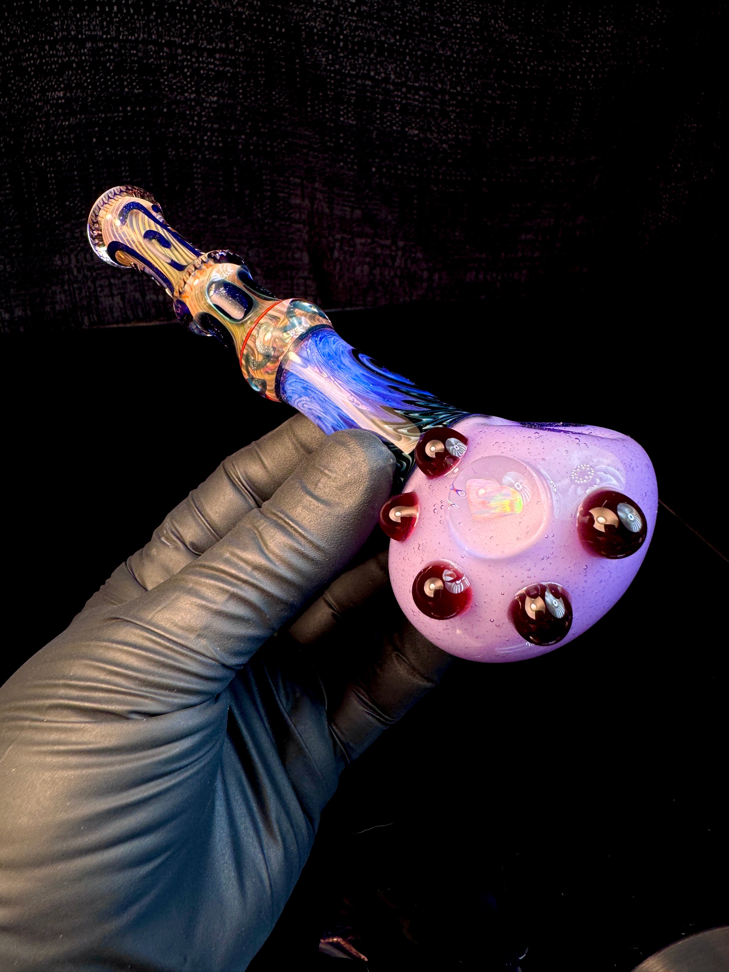 Fumed wigwag opal opal spoon