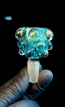 Load image into Gallery viewer, (Copy) 14mm Teal dichroic bowl
