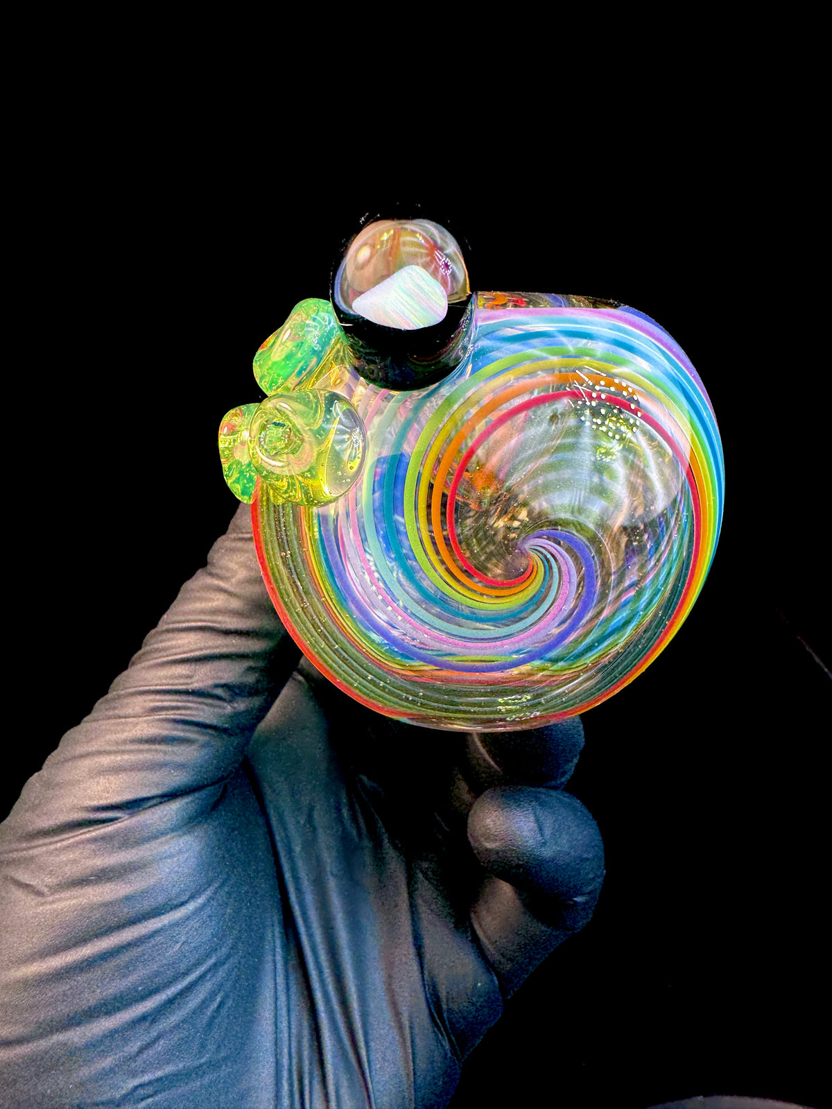 Fumed linework opal spoon