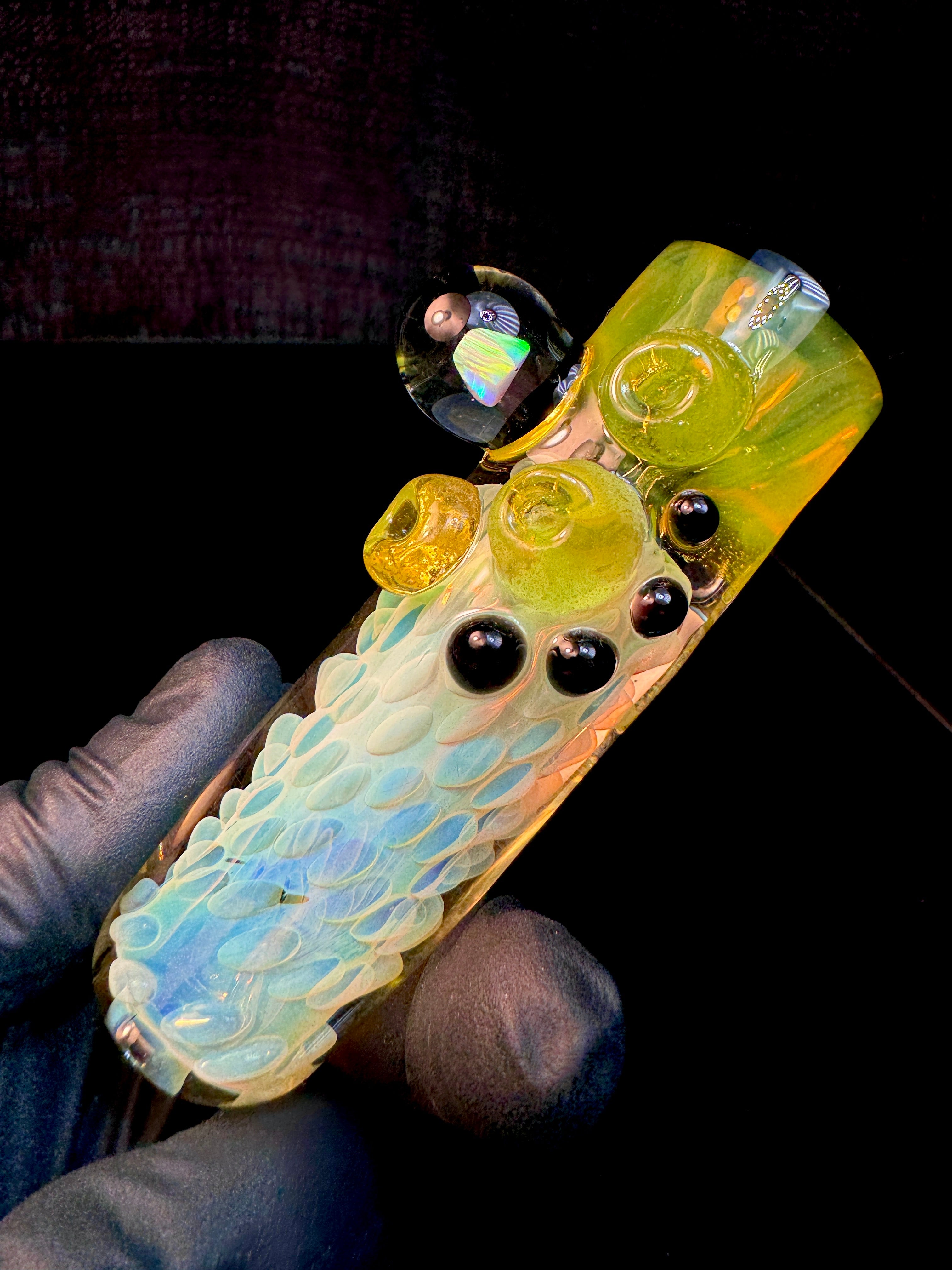 Trans yellow x silver fume opal brickhouse chillum