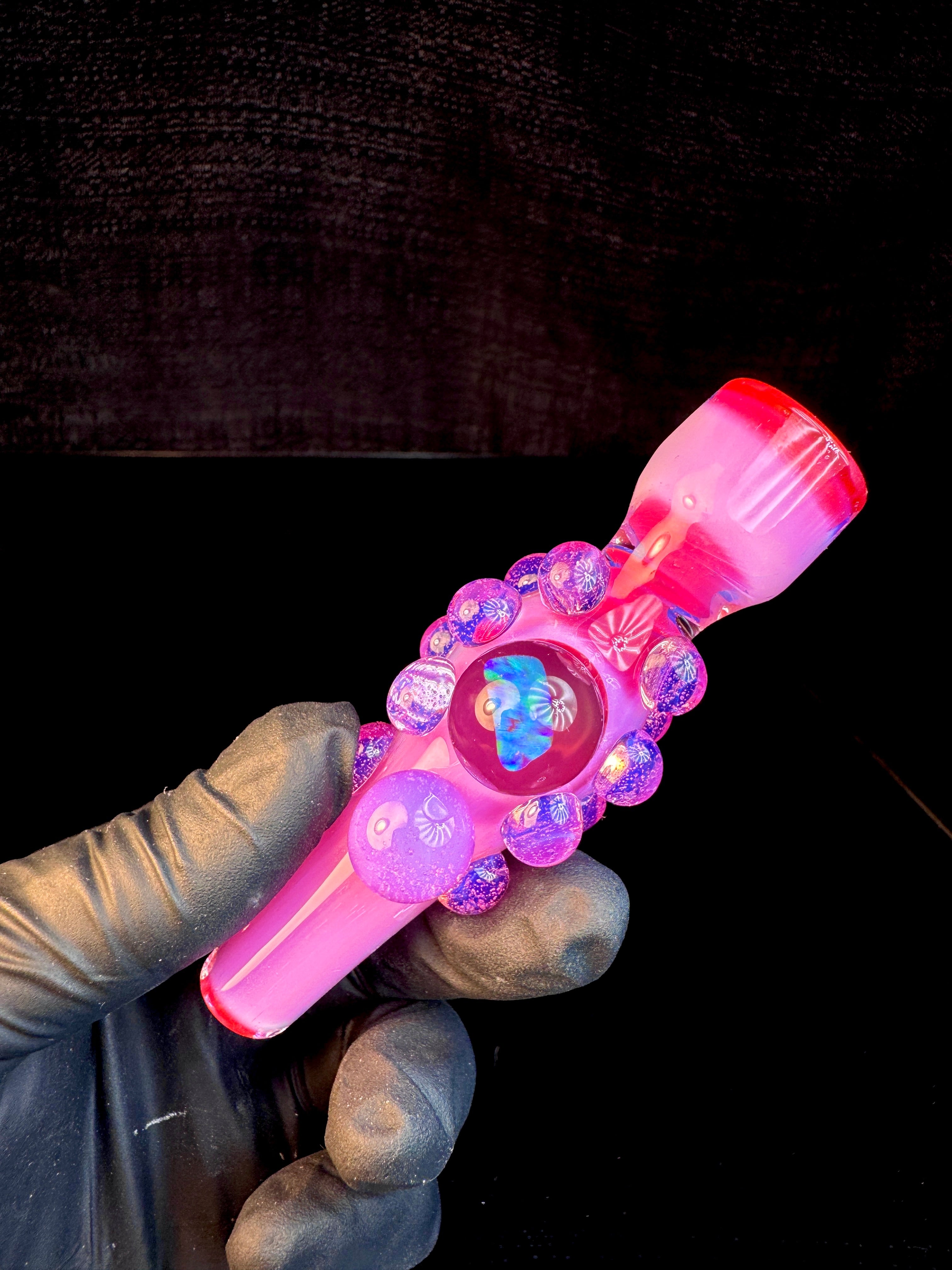 Cosmic bubblegum x pink slyme blue opal chillum