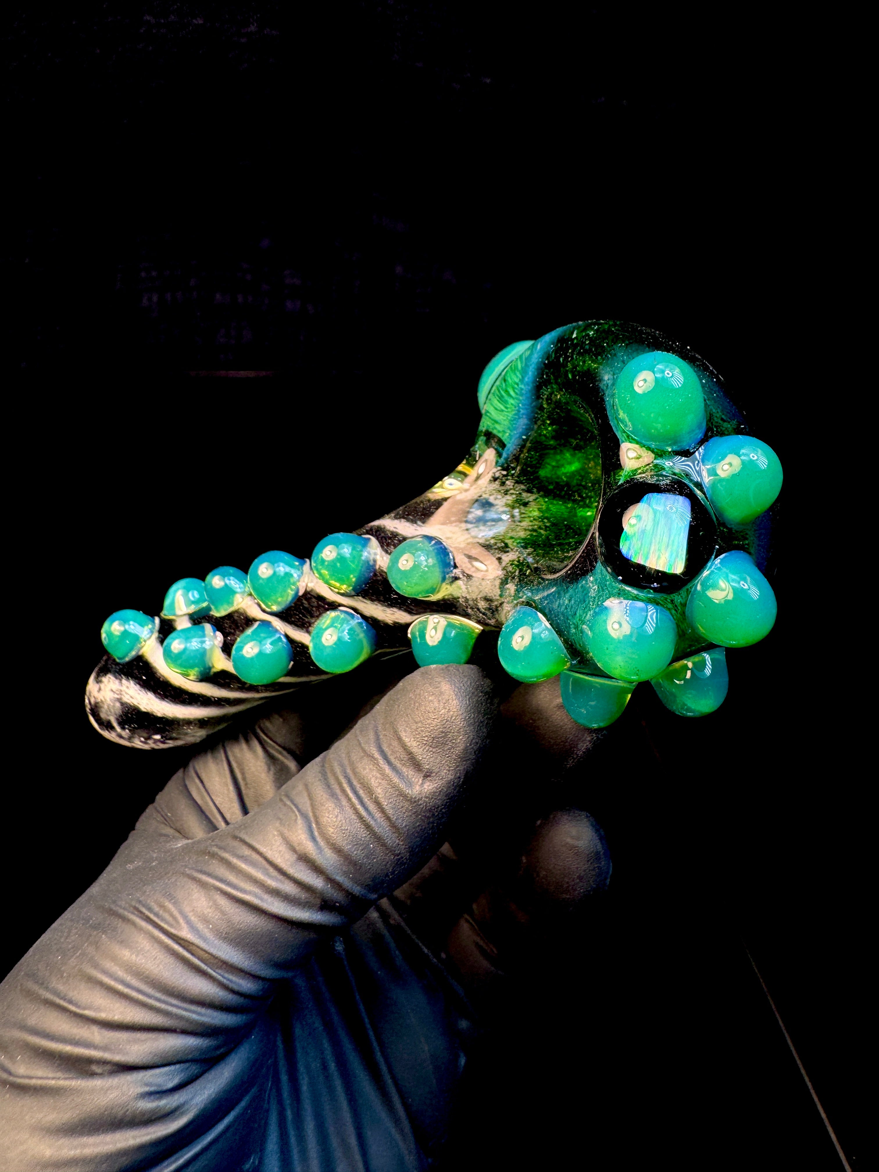 Exp x jet black striped opal pipe